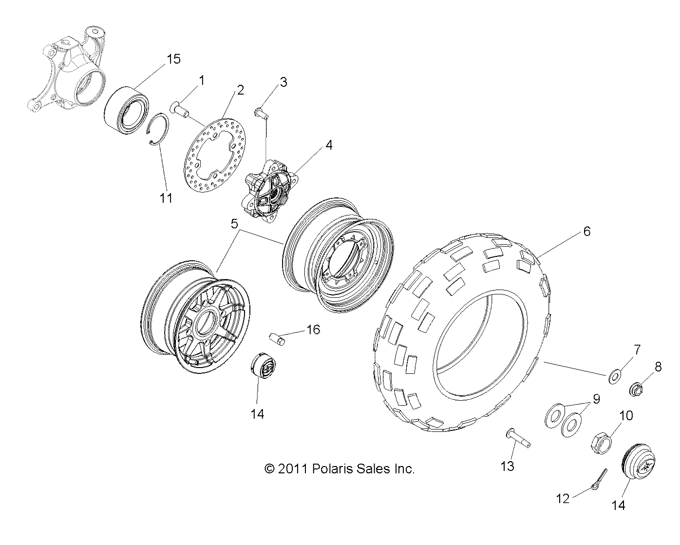 WHEELS, FRONT - R12WH76AG/AR/EAH/EAV/EAW (49RGRWHEELFRT12CREW)