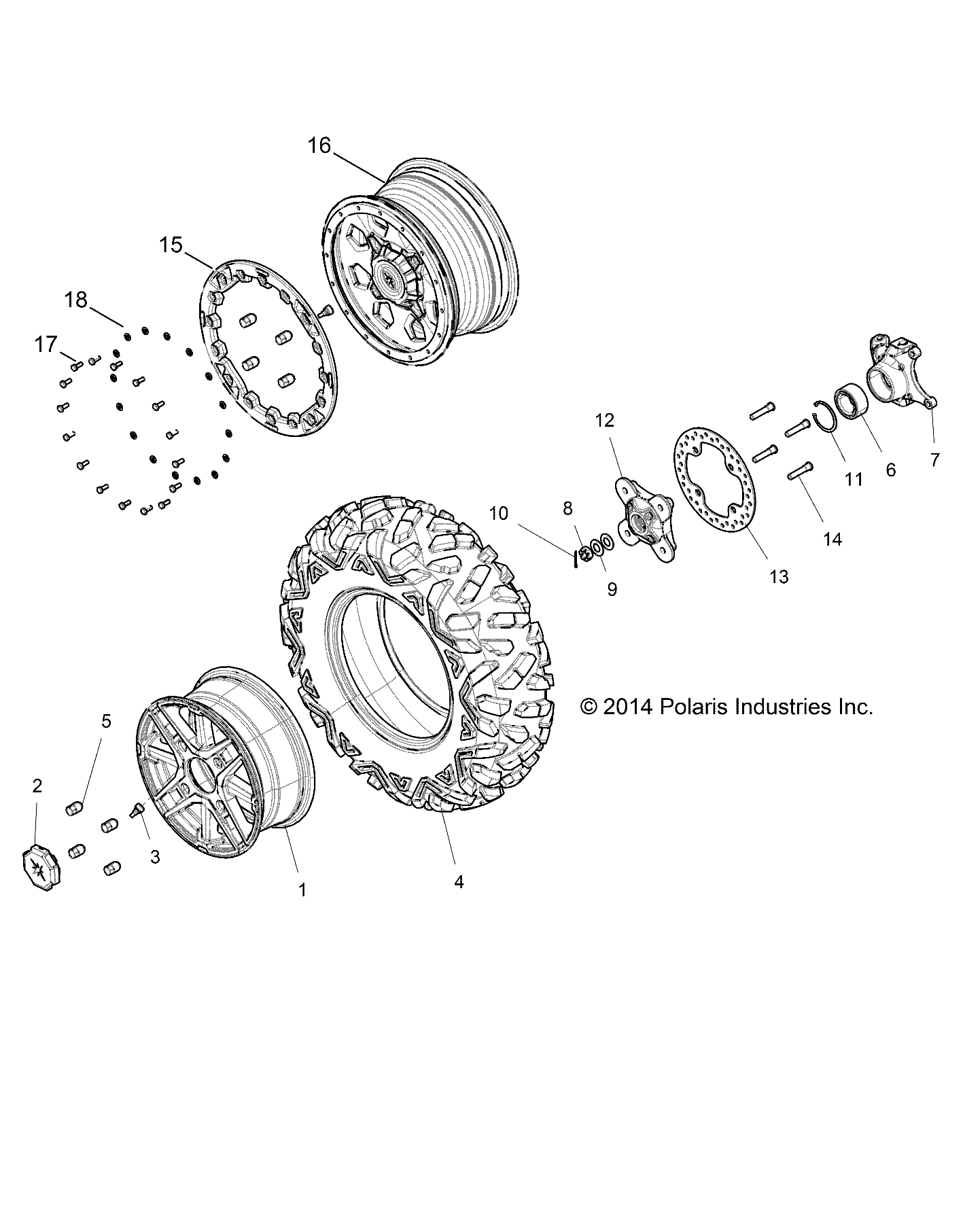 WHEELS, FRONT - Z15VDE99AT/AL/AV/AW/LP/EW/NV/NW/K99AA (49RGRWHEELFRT151000)