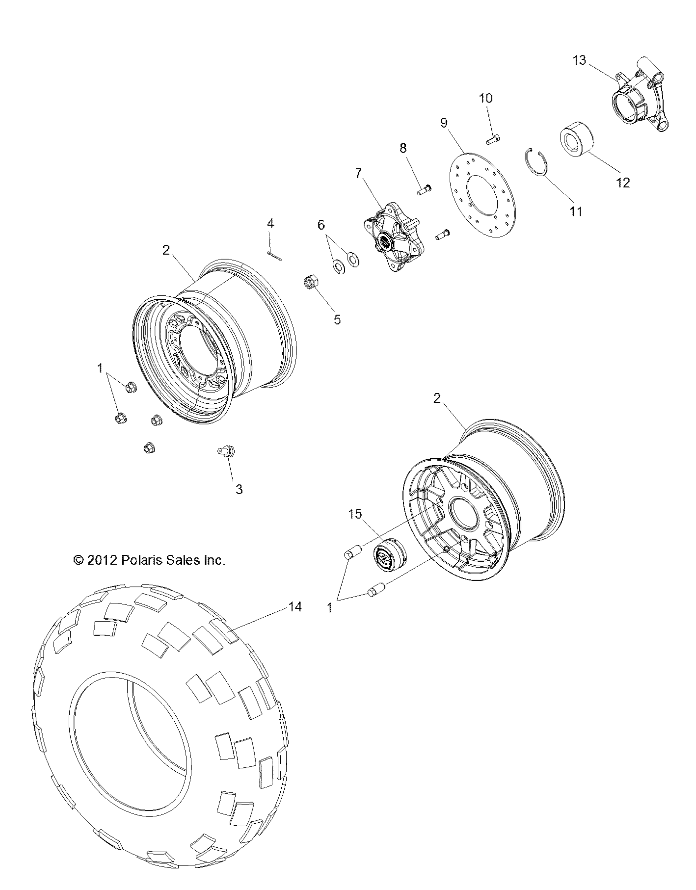 WHEELS, REAR - Z17VHA57FJ (49RGRWHEELRR13RZR570)