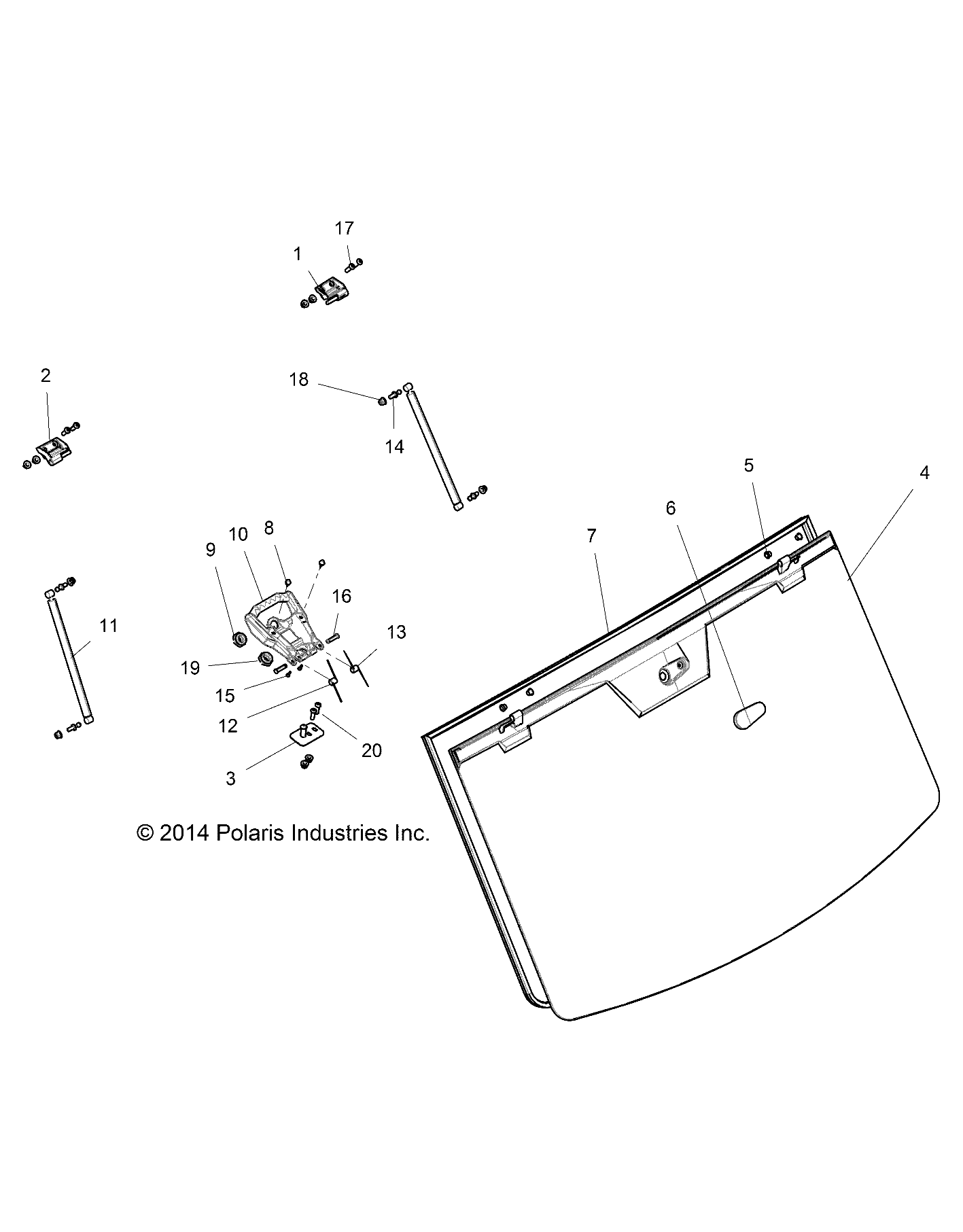 BODY, WINDSHIELD TIP-OUT - R15RTA/E87A5 (49RGRWINDSHIELD142M)