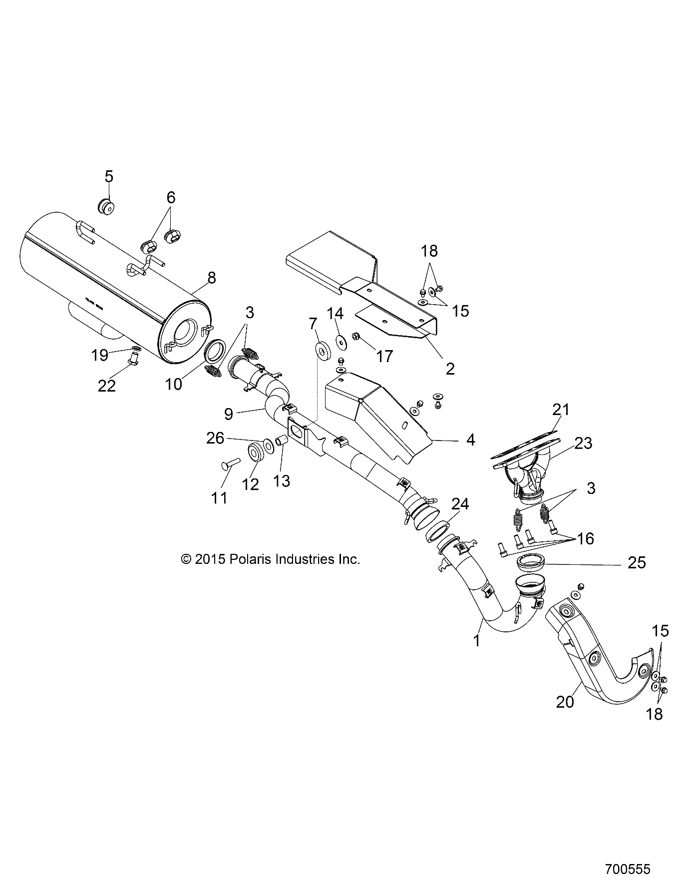 ENGINE, EXHAUST - R17RAA76NA (700555)