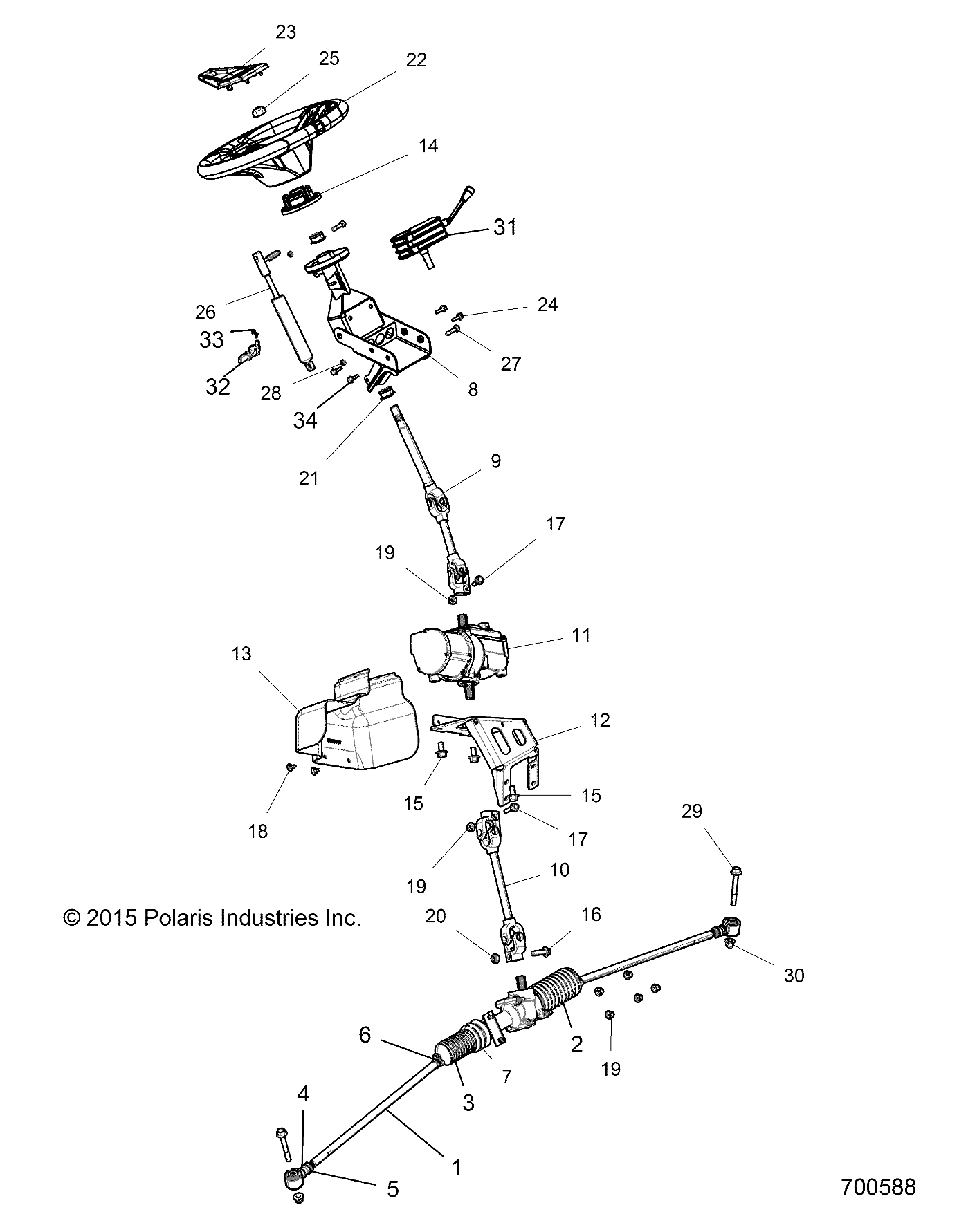 STEERING, STEERING ASM. - Z16VDE99FM/NM (700588)