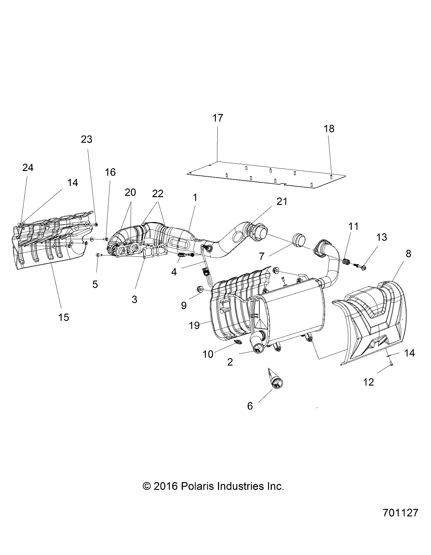 ENGINE, EXHAUST - R17RTU99AV/BV (701127)