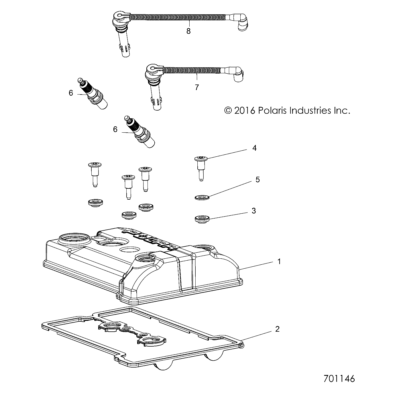 ENGINE, VALVE COVER, SPARKPLUGS and WIRES - Z17VBE99AR/AL/AE (701146)