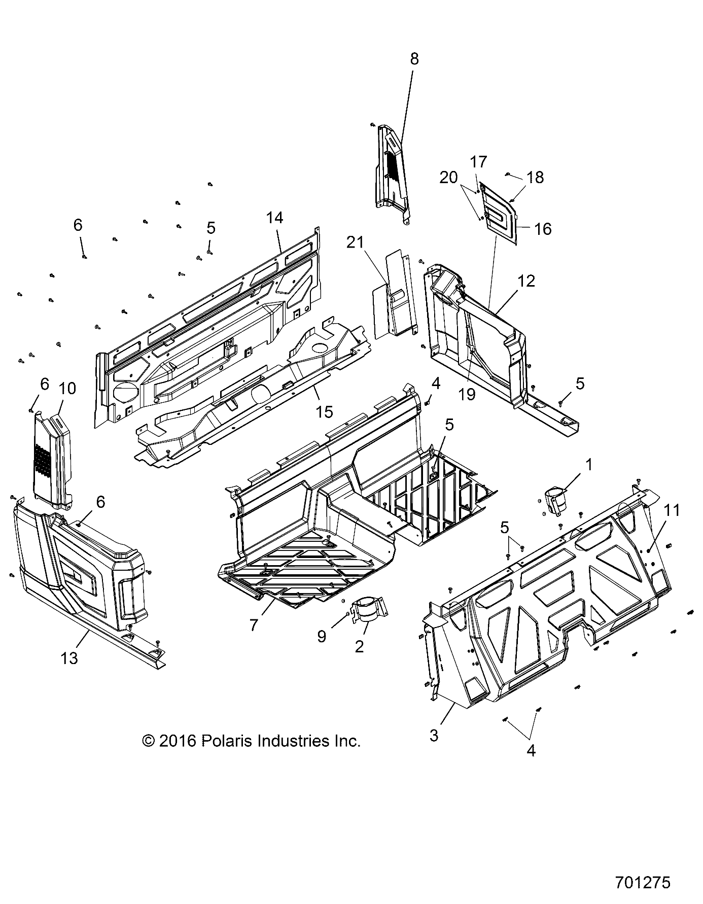 BODY, FLOOR, REAR - R18RVU99AS (701275)