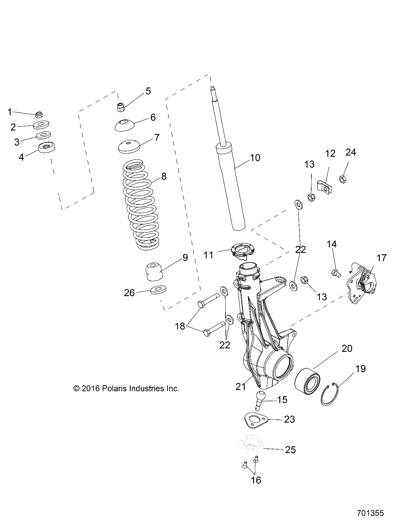 SUSPENSION, FRONT STRUT - R17RMH57A4 (701355)