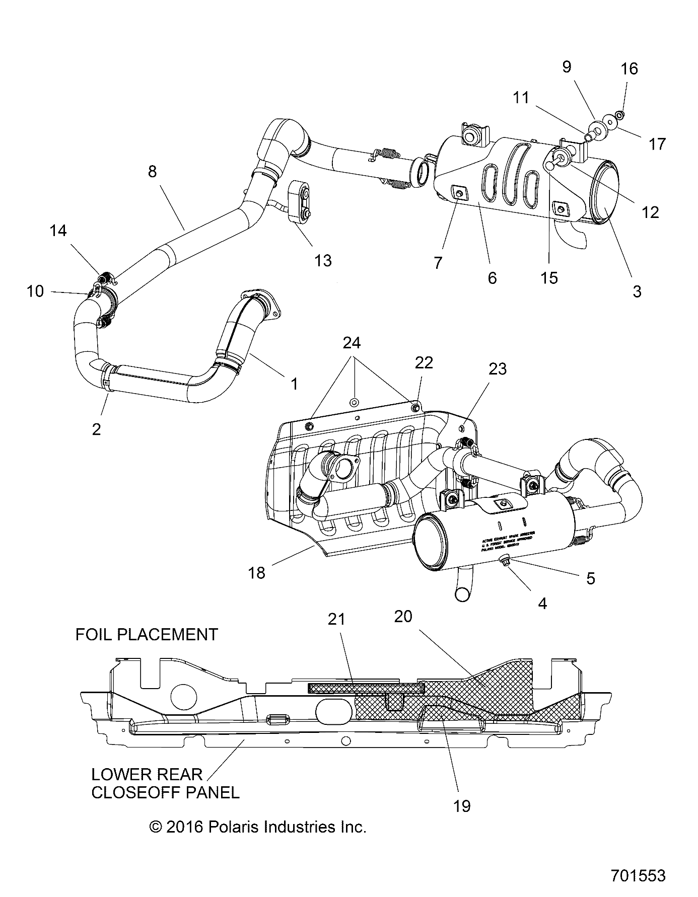 ENGINE, EXHAUST - R18RVAD1N1 (701553)