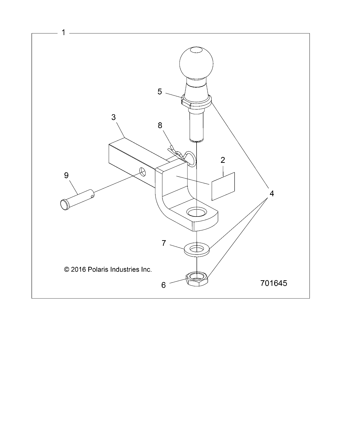 CHASSIS, HITCH - R25RRSD4CA/CK (701645)