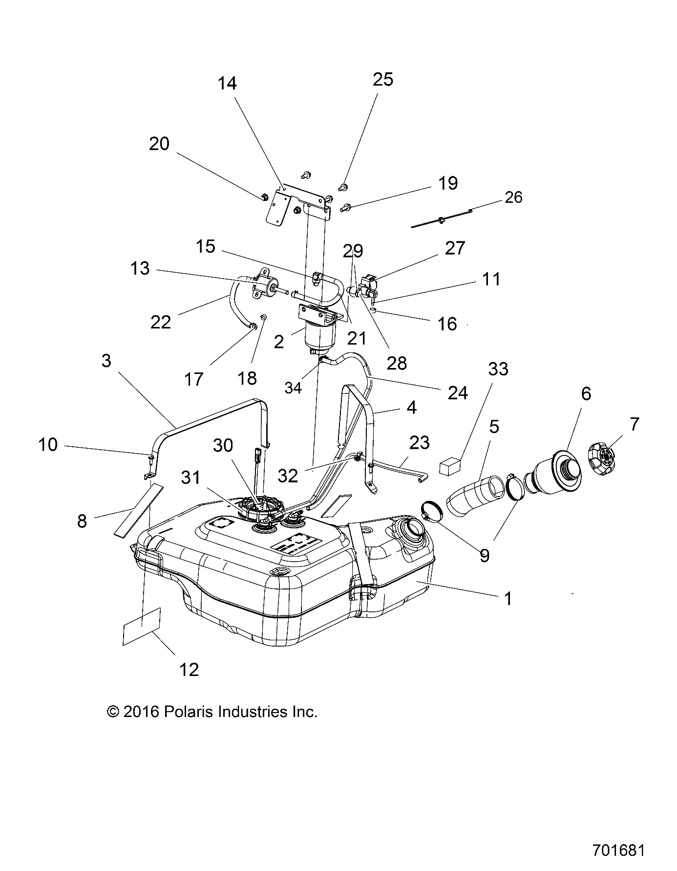 BODY, FUEL TANK ASM. - R18RTED1F1/SD1C1 (701681)