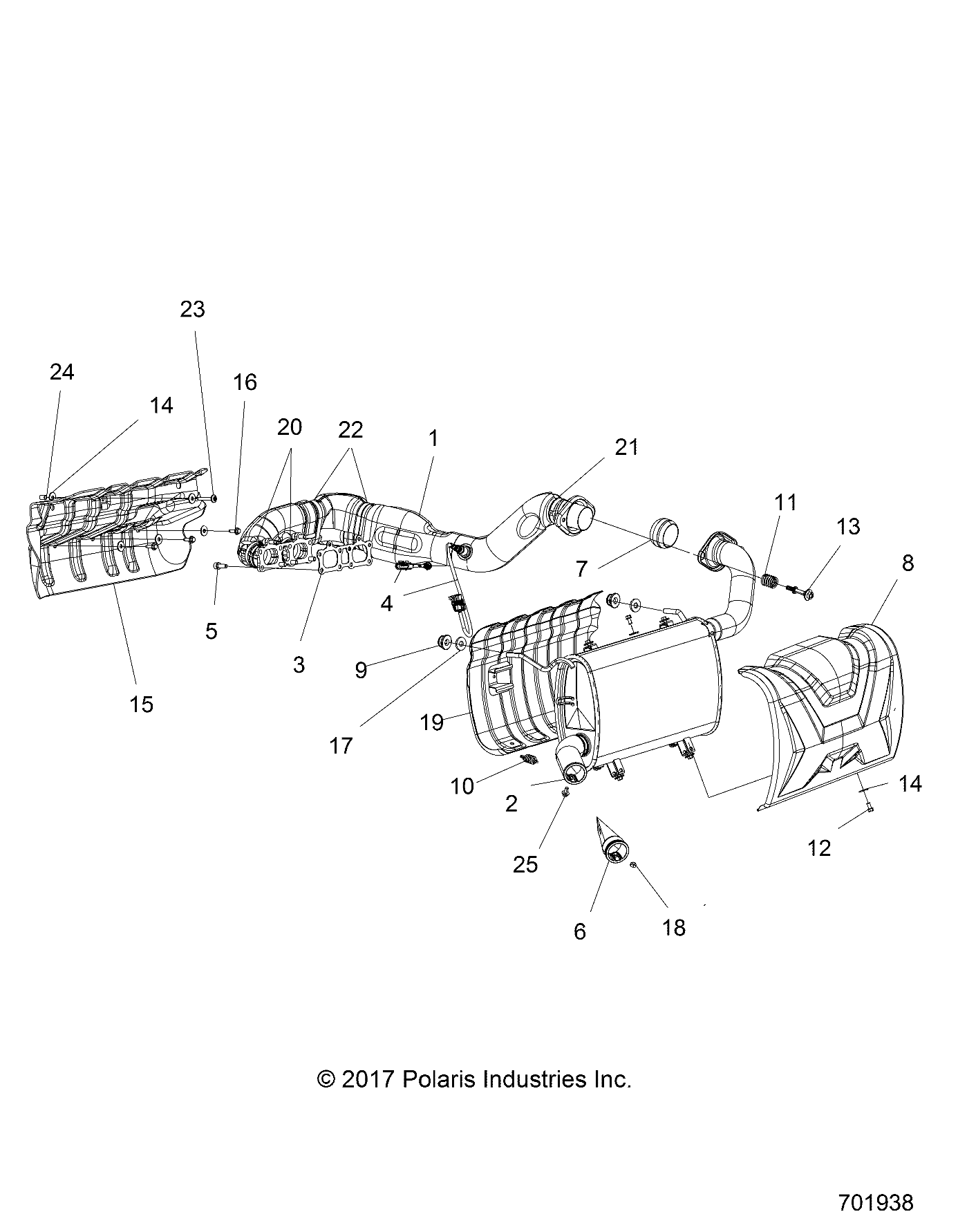 ENGINE, EXHAUST - R18RVU99AS (701938)