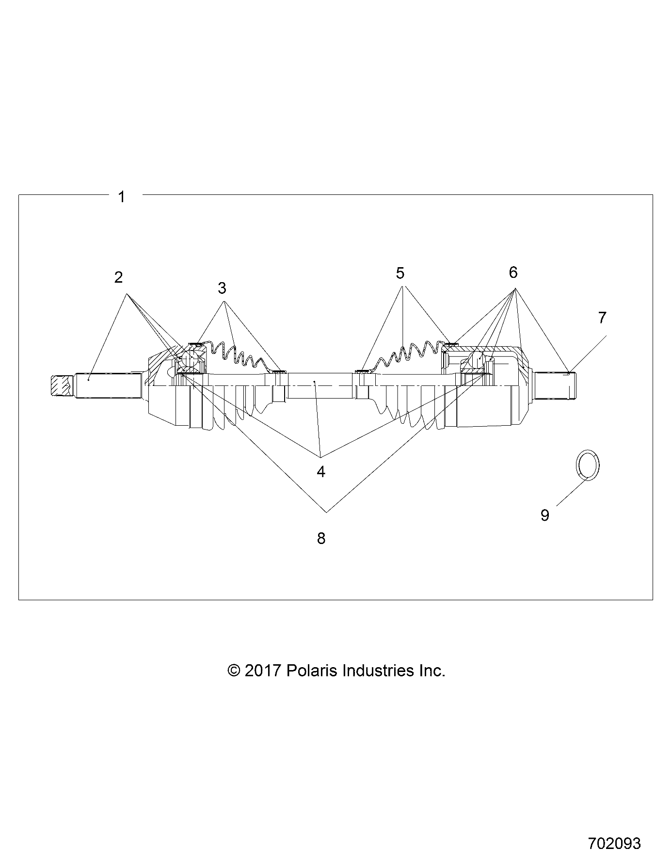 DRIVE TRAIN, FRONT DRIVE SHAFT - R25M4E57L5 (702093)