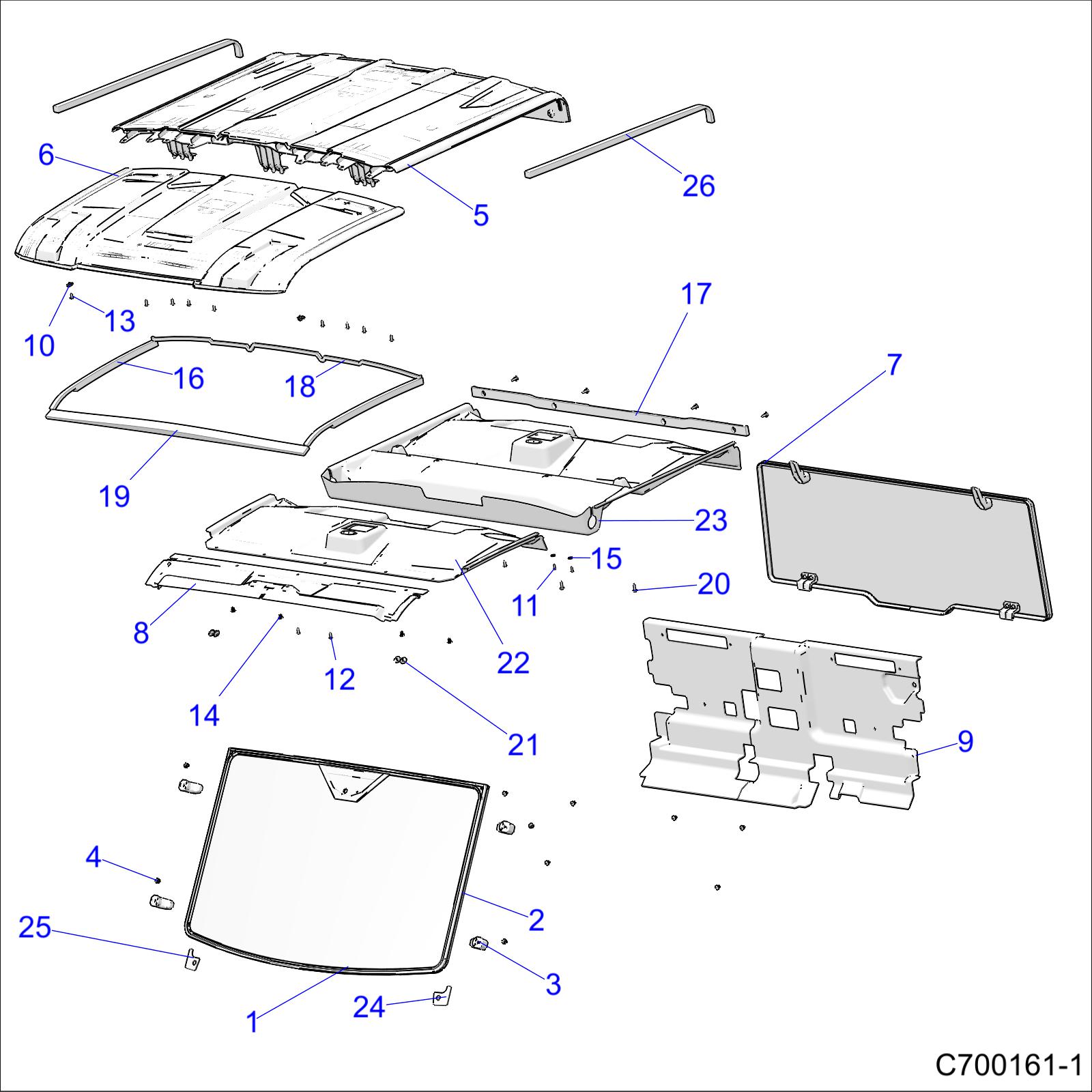 BODY, ROOF AND CAB - R19RSU99A9/AD/B9/BD (C700161-1)