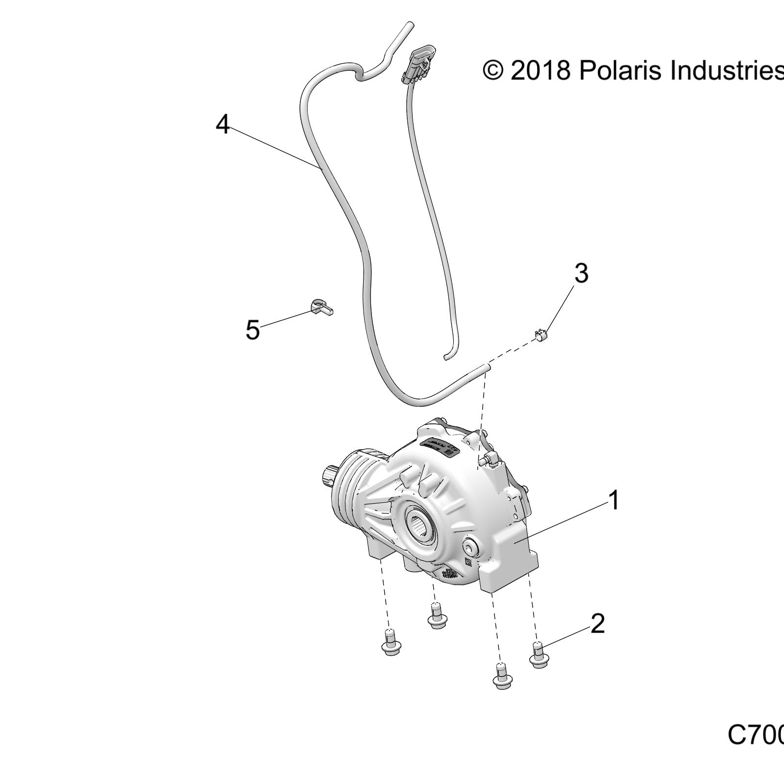 DRIVE TRAIN, FRONT GEARCASE - Z21CHA57A2/K2/E57AK (C700172-5)