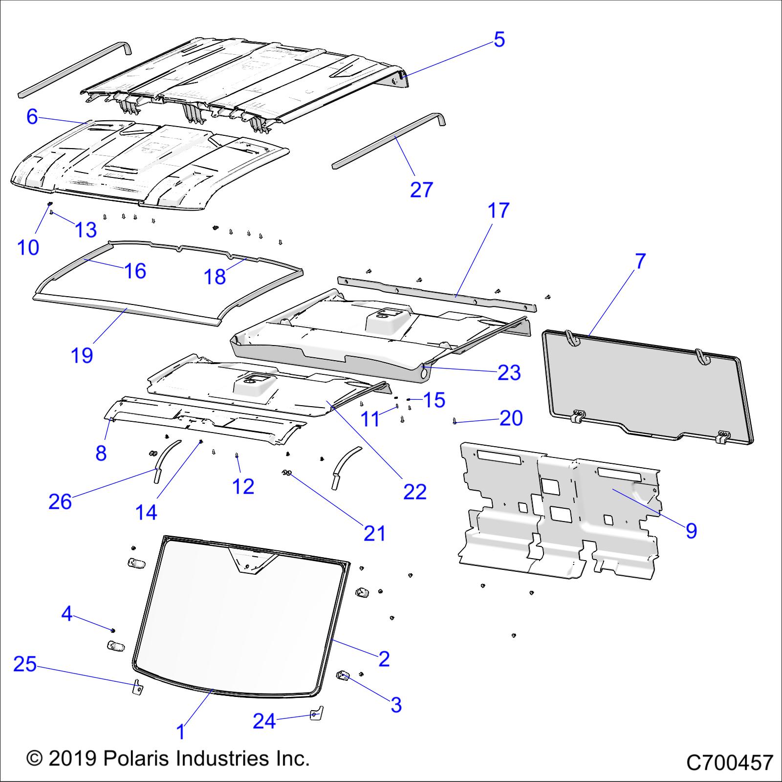 BODY, ROOF AND CAB - R19RSW99AS/A9/AD/BS/B9/BD (C700457)