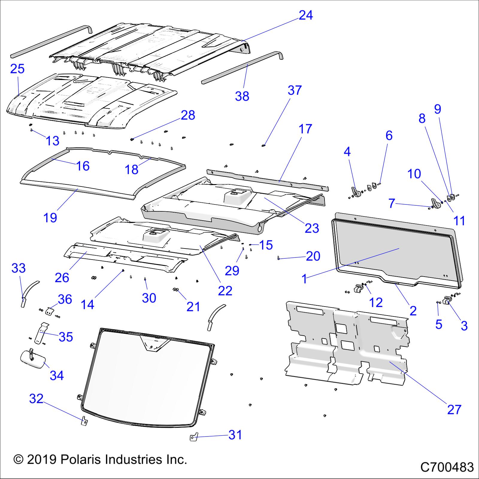 BODY, ROOF AND CAB - R19RSU99A/B (C700483)