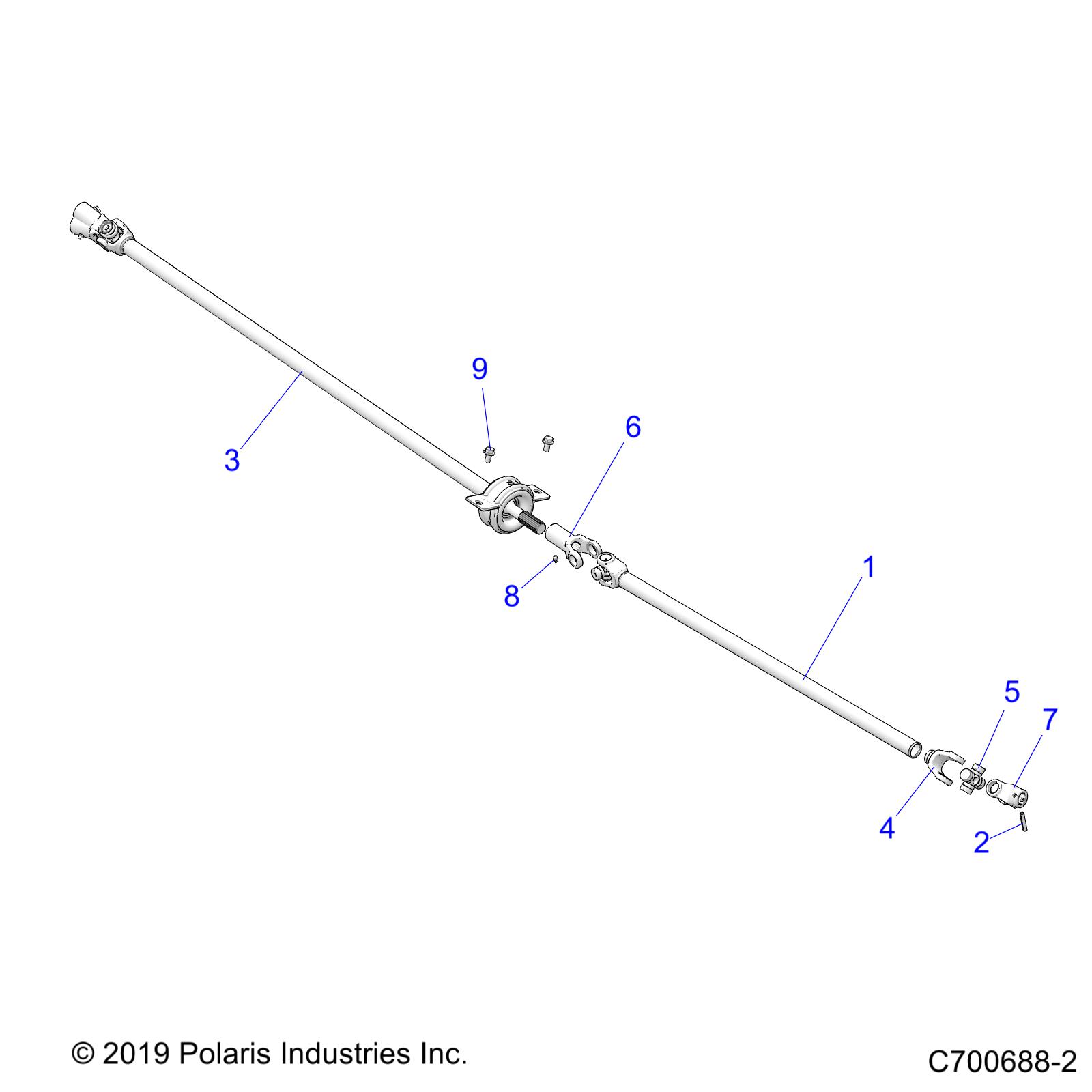 DRIVE TRAIN, PROP SHAFT - R20T6U99AM/AS/BM/BS (C700688-2)