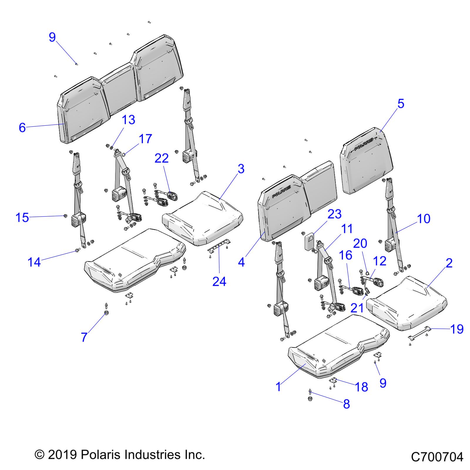 BODY, SEAT, 60/40 - R20T6U99AM/AS/BM/BS (C700704)