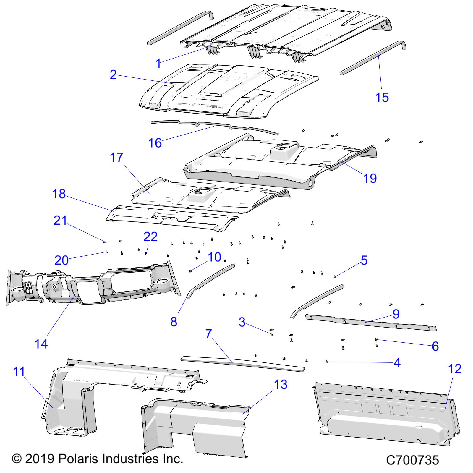 OPT, ROOF, SPORT, REAR CLOSE, COVER, AND DASH - R20RSB99A/B (C700735