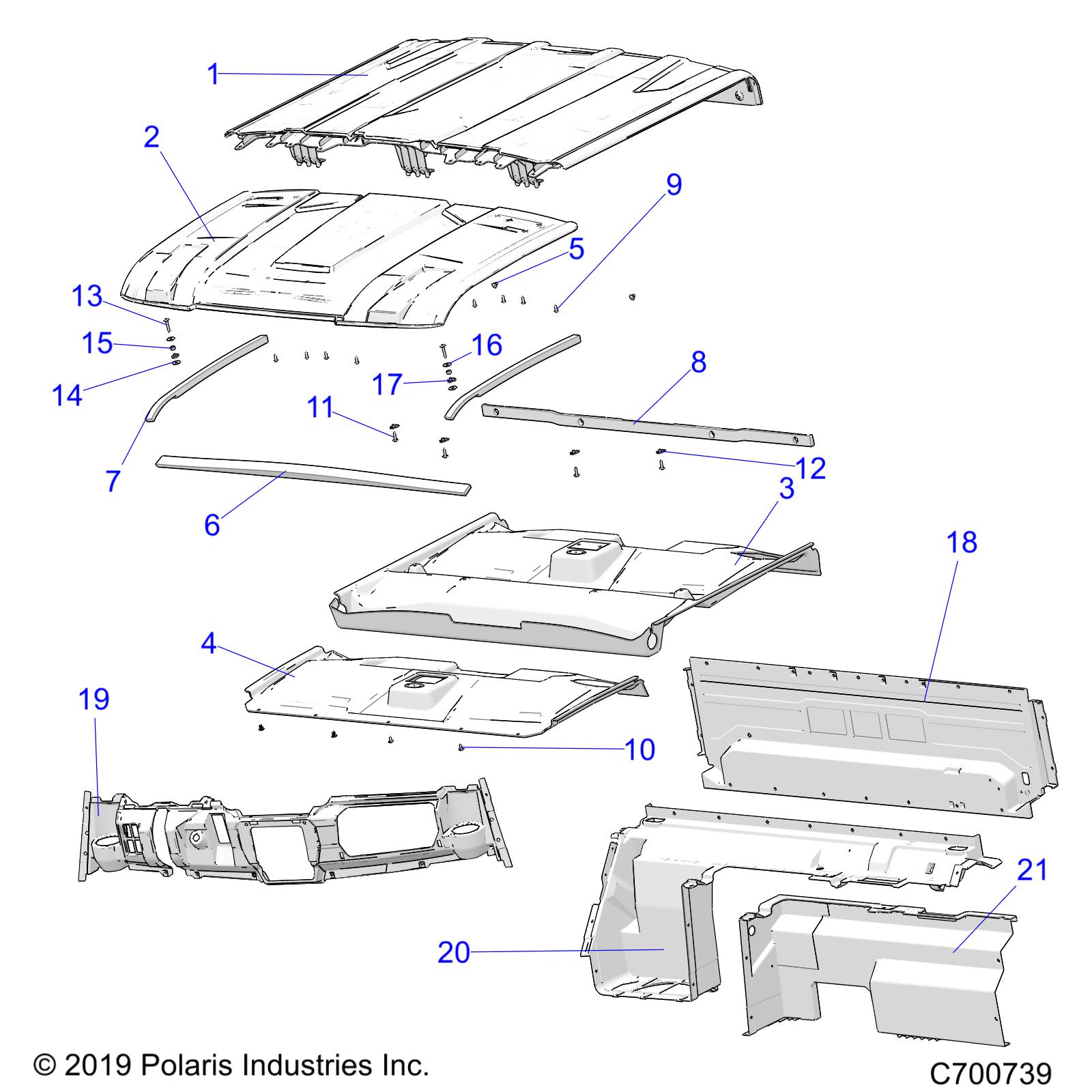 OPT, ROOF, PREM PREP AUDIO, REAR CLOSE OFF, COVER, AND DASH - R20RSB99A/B (C700739)