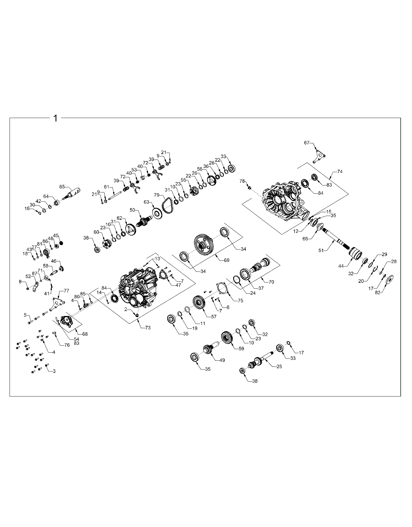 DRIVE TRAIN, MAIN GEARCASE - Z20CHA57A2 (1334344)