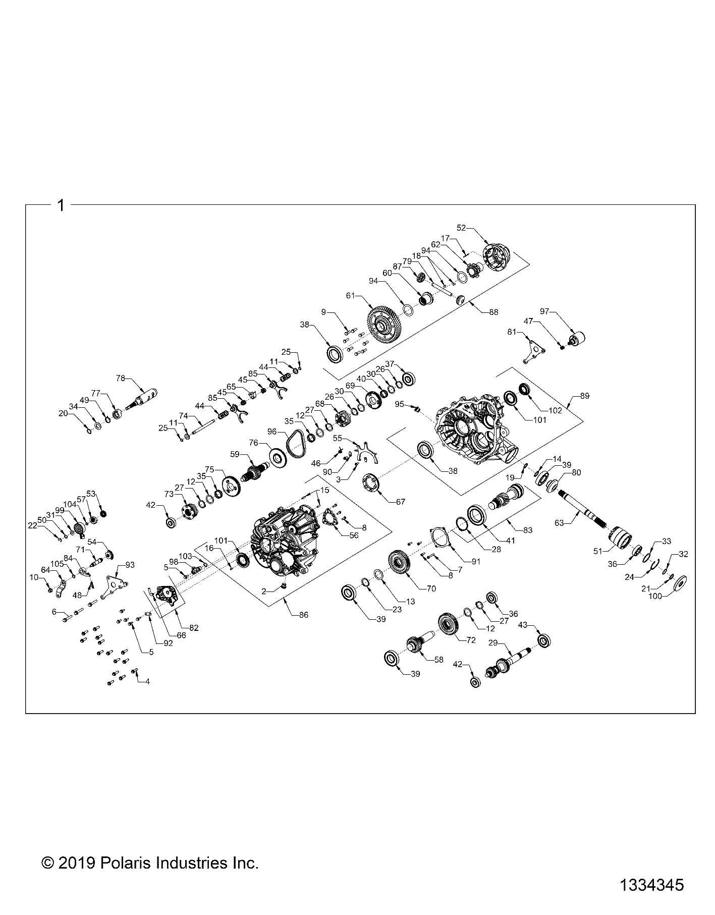 DRIVE TRAIN, MAIN GEARCASE - Z20CHE57AM (1334345)