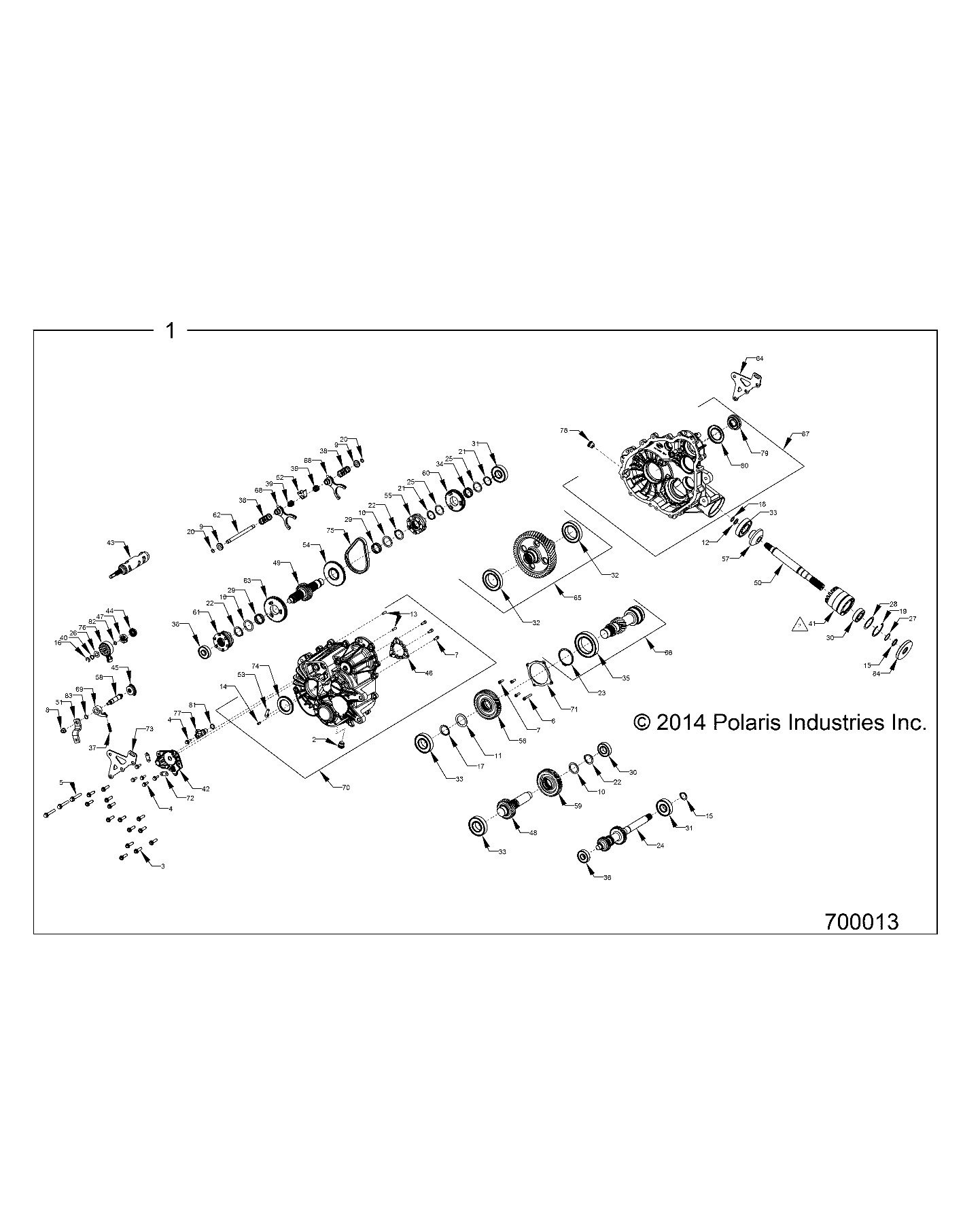 DRIVE TRAIN, MAIN GEARCASE INTERNALS - Z15VCE87AT/AV (700013)