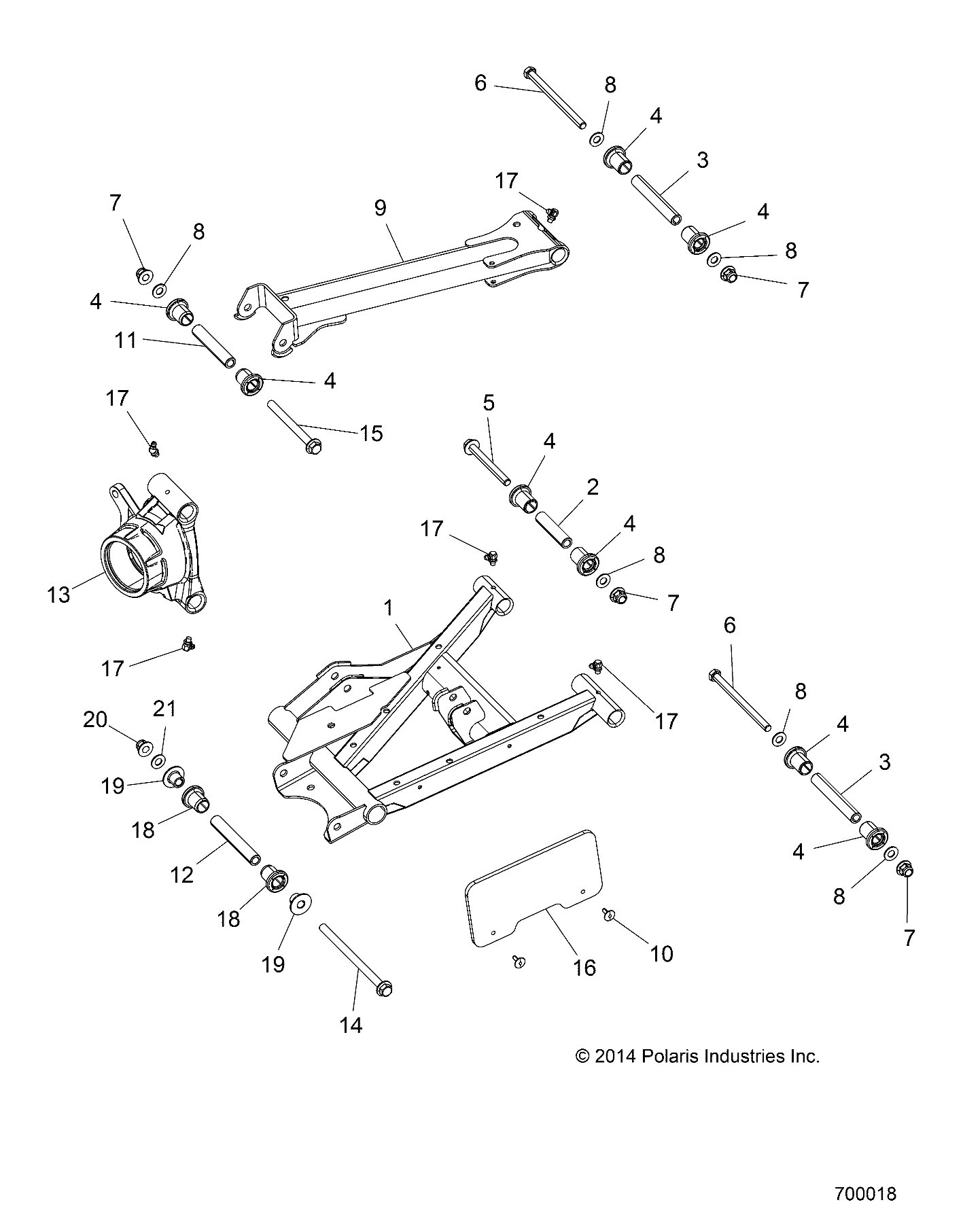 SUSPENSION, REAR CONTROL ARMS - Z15VCE87AT/AV (700018)