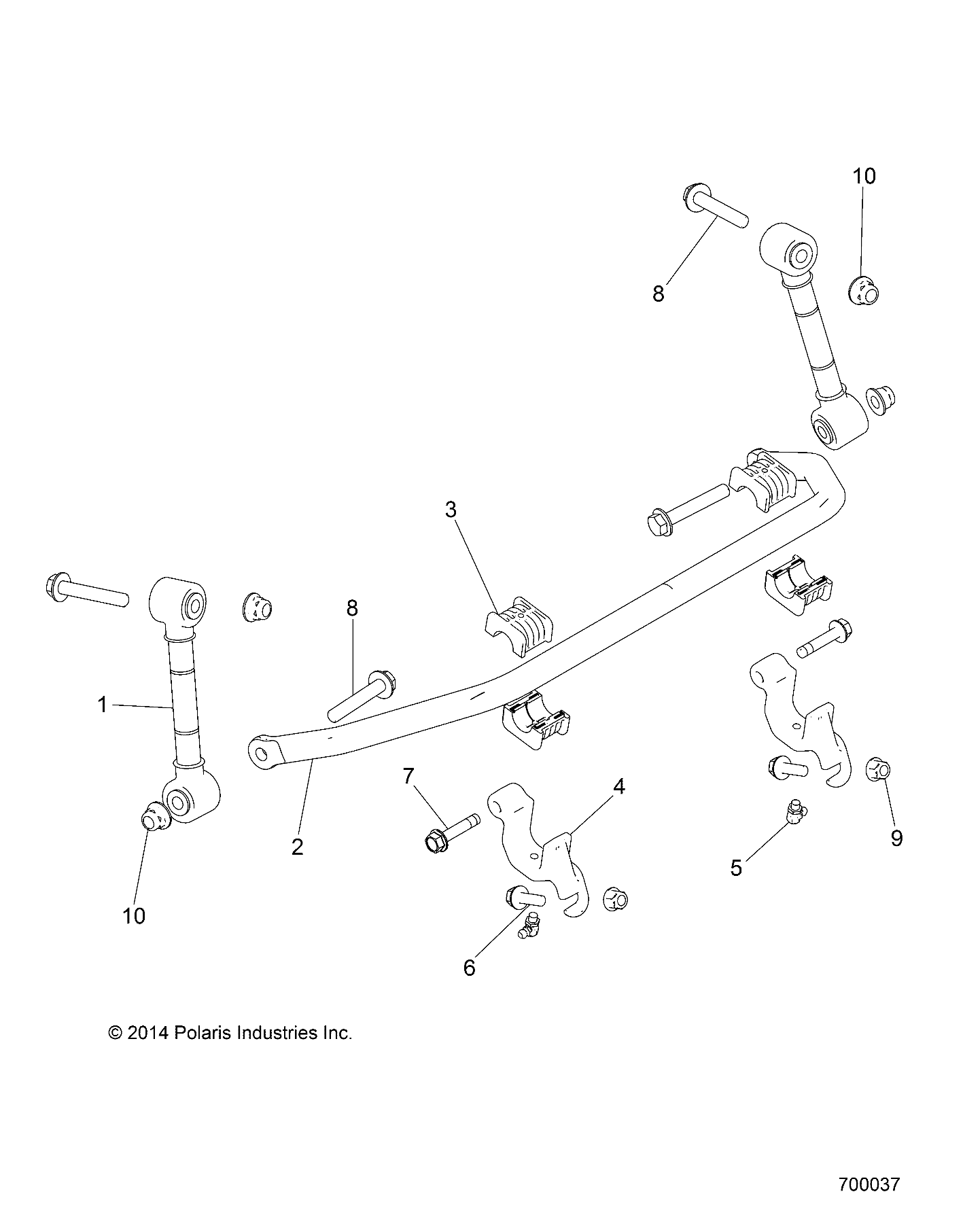 SUSPENSION, STABILIZER BAR, FRONT - Z17VDS92CM (700037)