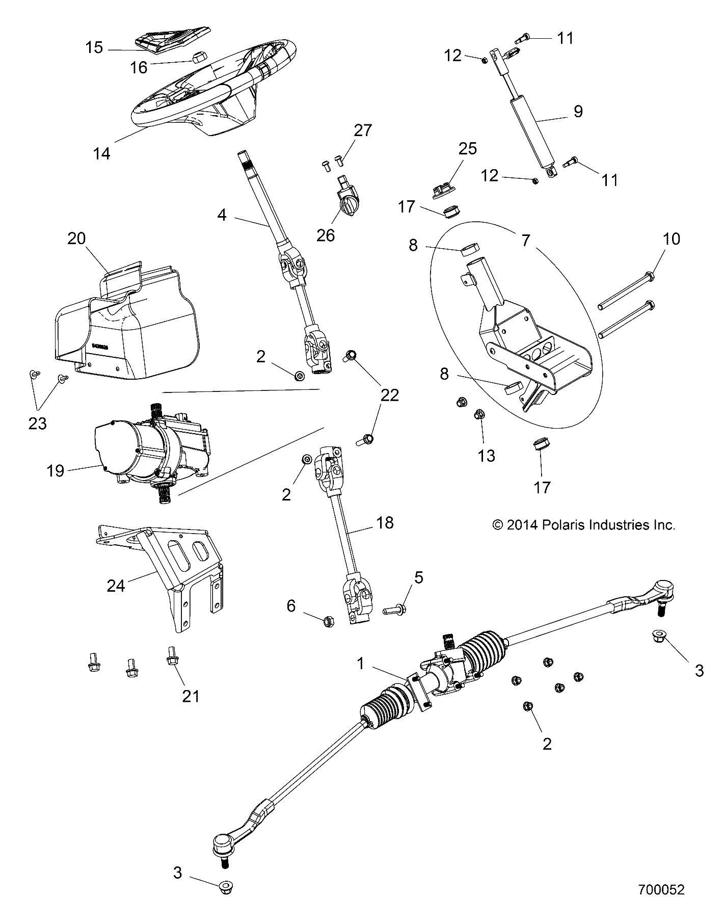 STEERING, POWER STEERING ASM. - Z15VBE87FK/JK (700052)