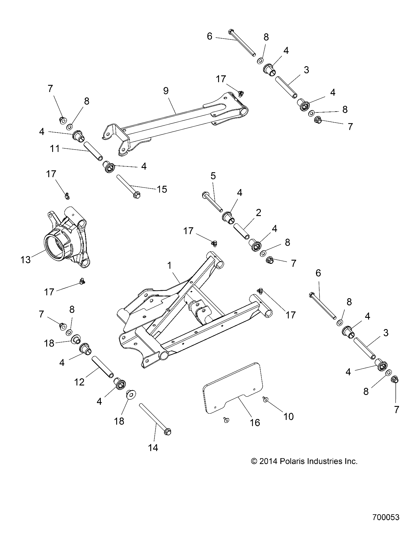 SUSPENSION, REAR CONTROL ARMS - Z15VBE87FK/JK (700053)