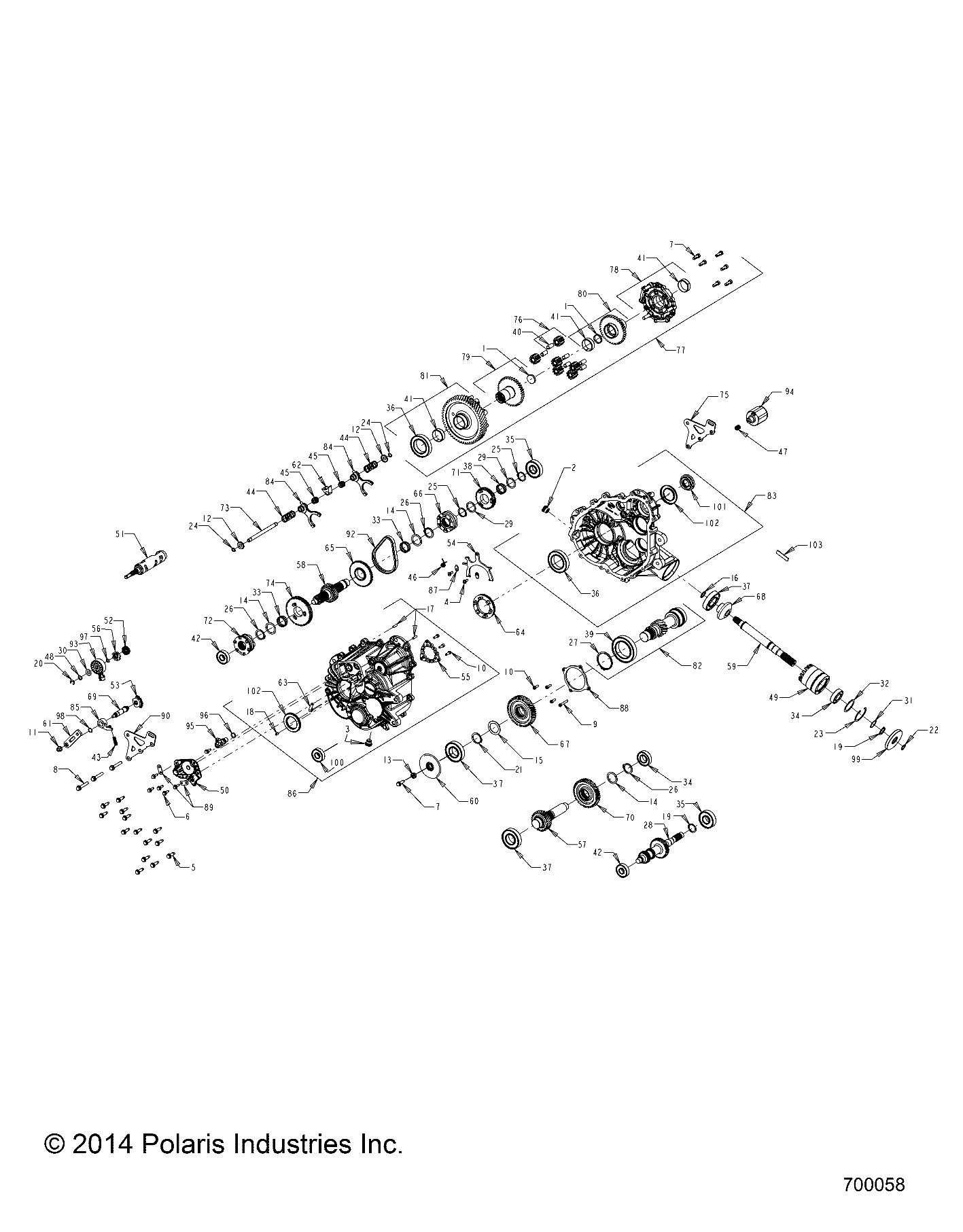 DRIVE TRAIN, MAIN GEARCASE INTERNALS - Z15VBE87FK/JK (700058)