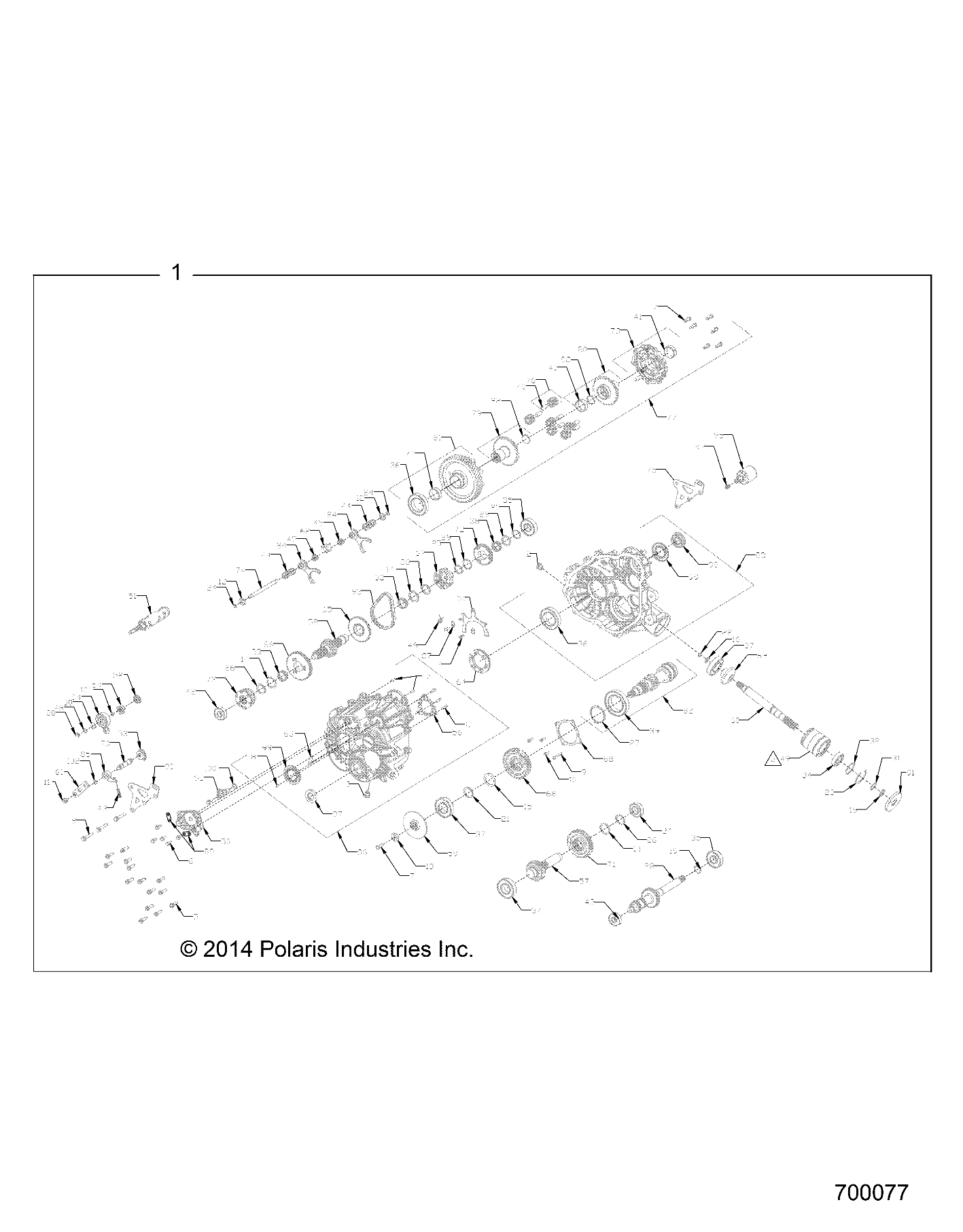 DRIVE TRAIN, MAIN GEARCASE, INTERNALS - R15RTE87FA (700077)