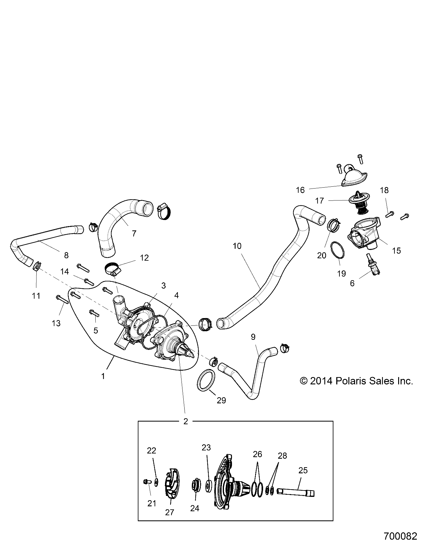 ENGINE, WATERPUMP AND BYPASS - Z16VFE99AF/AS/AM/M99AM (700082)