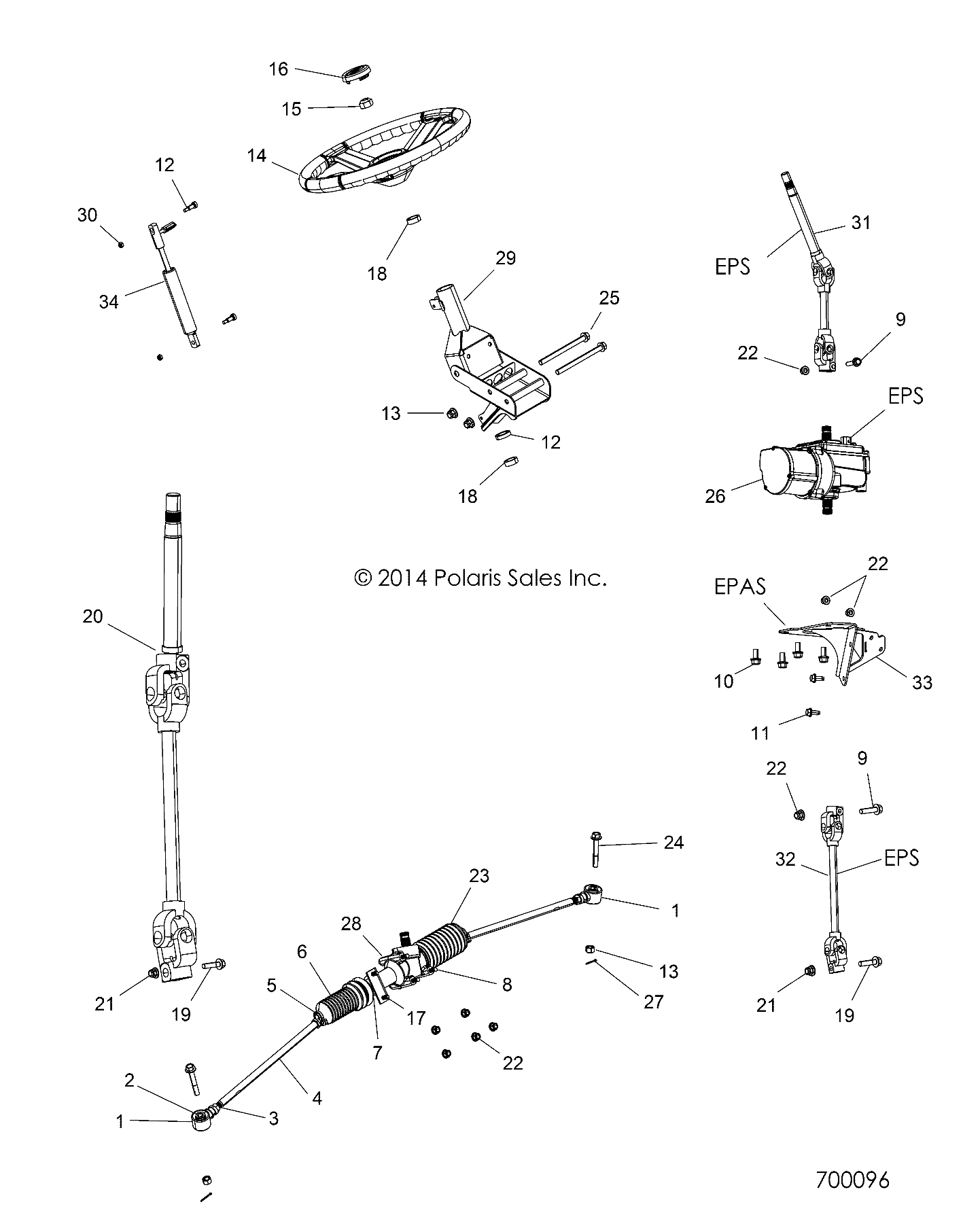 STEERING, STEERING ASM. - R15RTED1EA (700096)