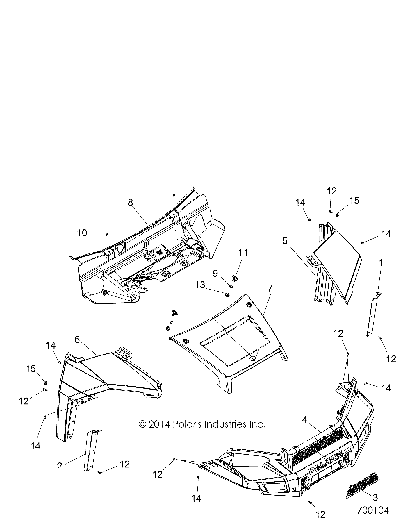 BODY, HOOD AND FRONT FACSIA - R15RTE87FA (700104)