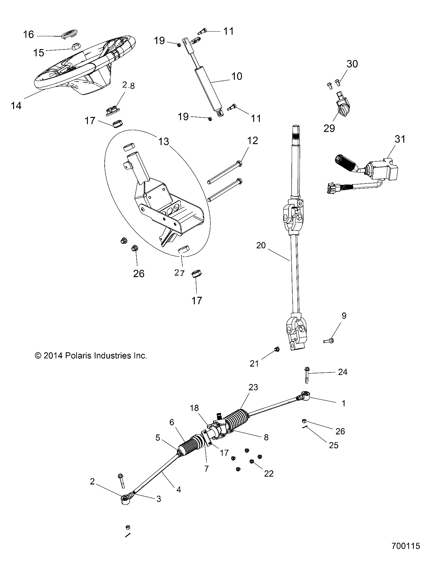 STEERING, STEERING ASM. - R15RTAD1FA (700115)