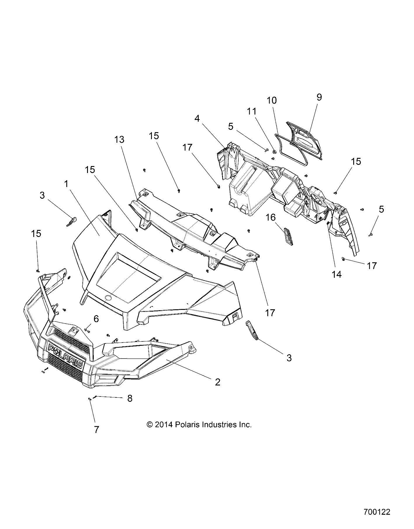 BODY, HOOD, DASH and GRILL - R15RMA32FA (700122)