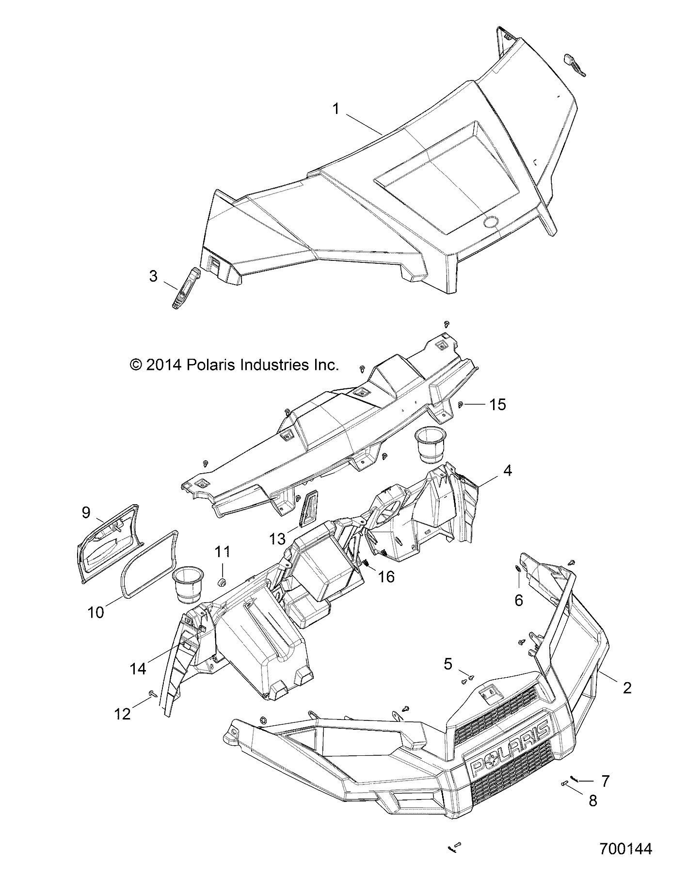 BODY, HOOD, DASH and GRILL - R15RMA57FA (700144)