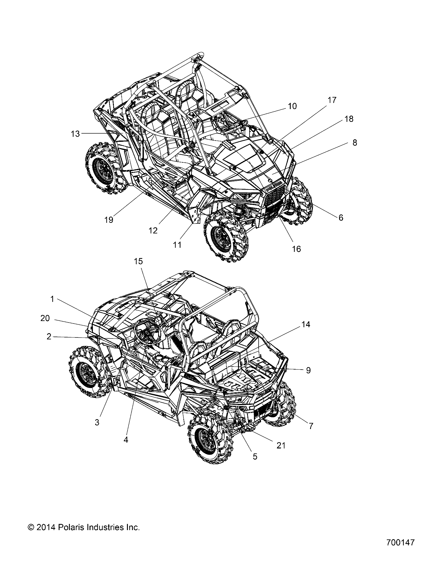 BODY, DECALS - Z15VA87 ALL OPTIONS (700147)