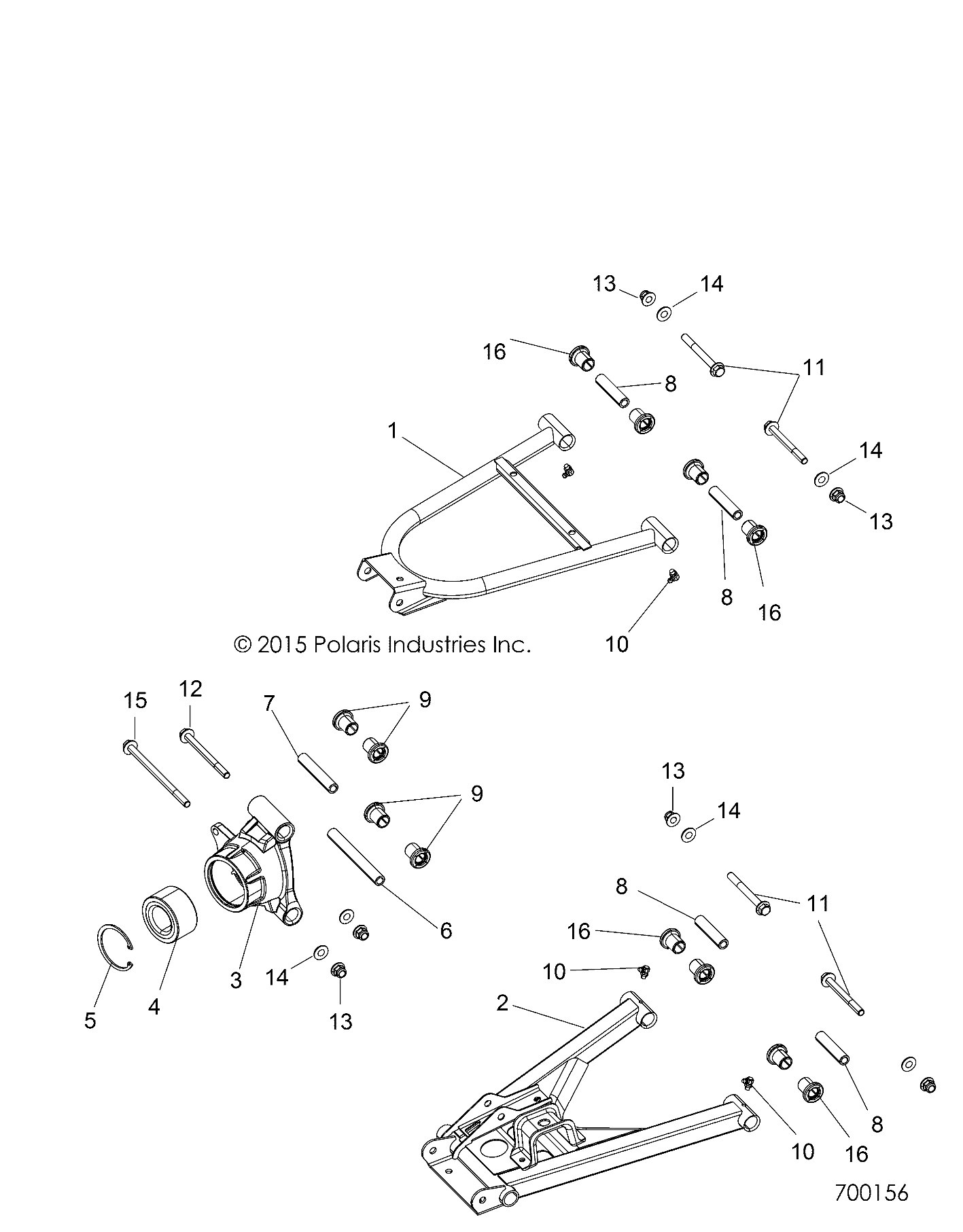 SUSPENSION, REAR - R15RTE87FA (700156)