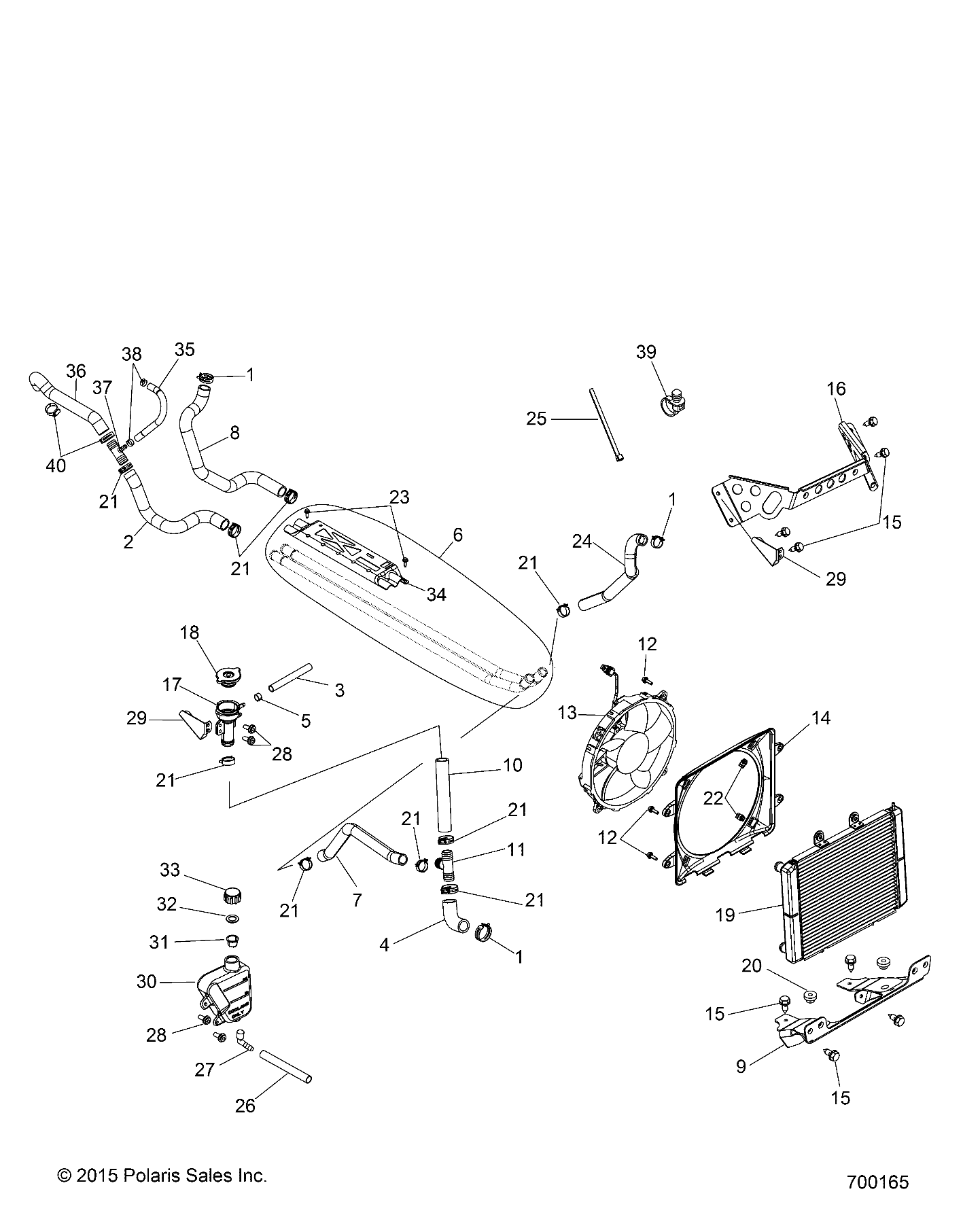 ENGINE, COOLING SYSTEM - R13VE76AD/AI/AW/7EAS/EAT (700165)