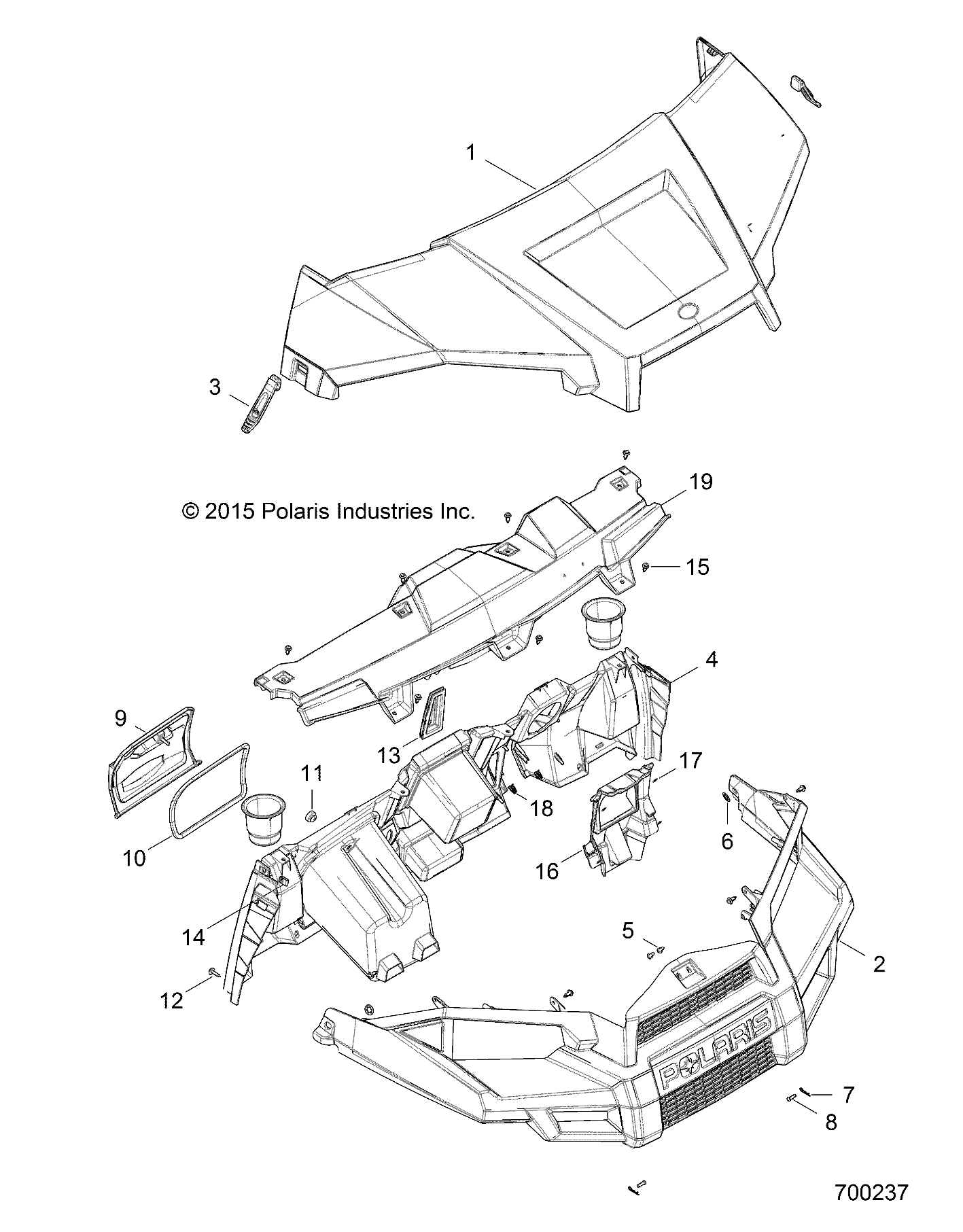 BODY, HOOD, DASH and GRILL - R15RMA57AA/AR/AC/LA/EAZ/H57AR (49RGRHOOD15570)