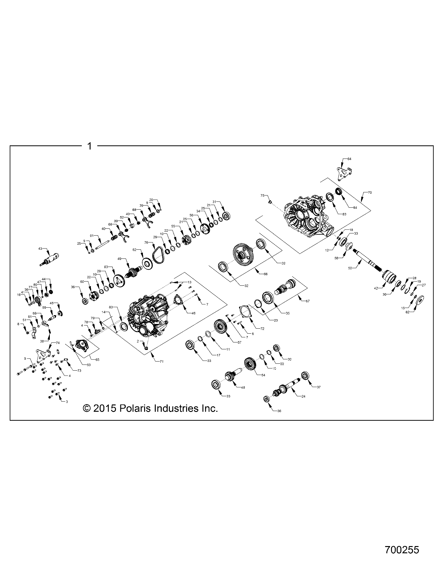 DRIVE TRAIN, MAIN GEARCASE INTERNALS - Z16VAA87A2 (700255)