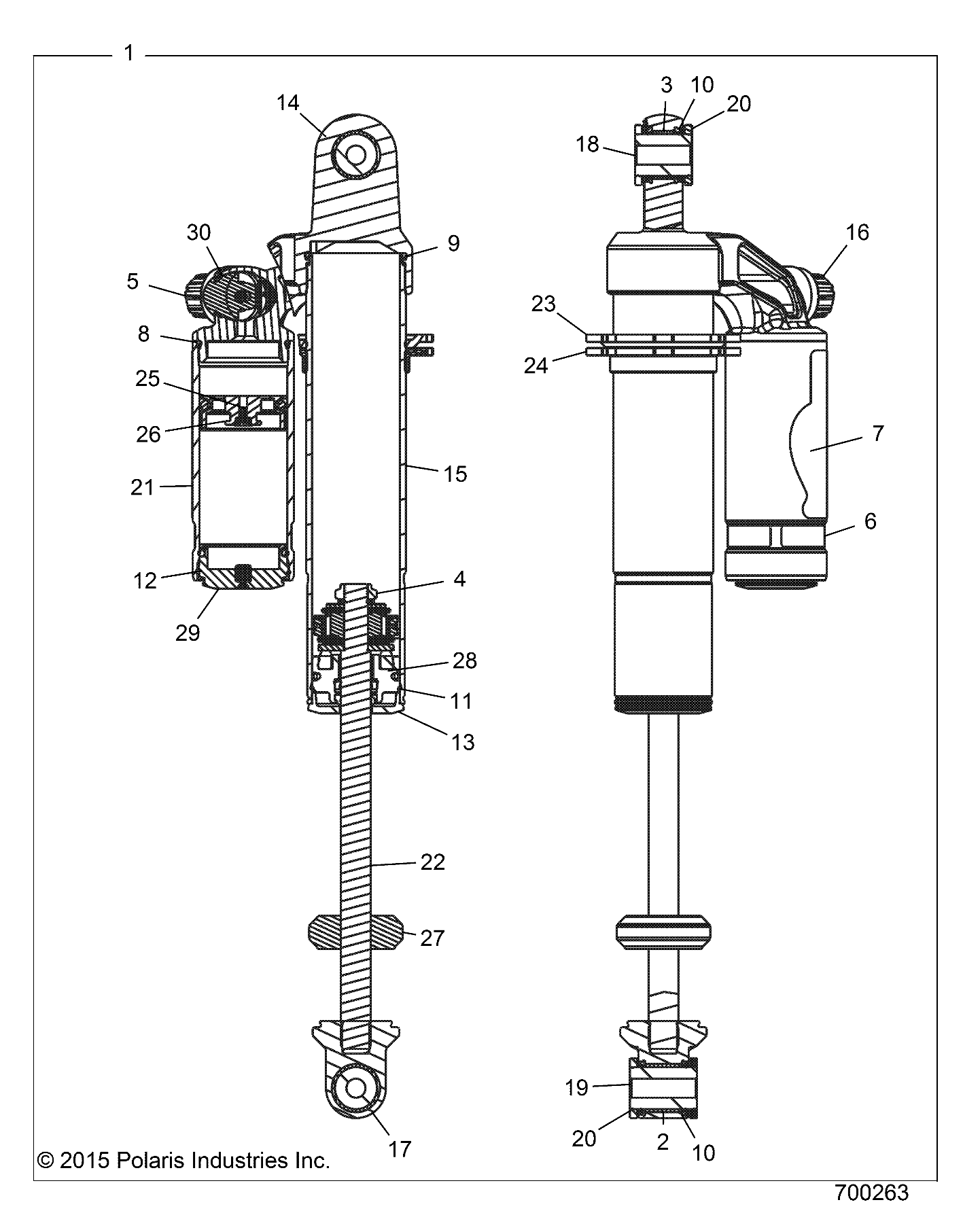 SUSPENSION, REAR SHOCK INTERNALS - Z17VAX87AK (700263)