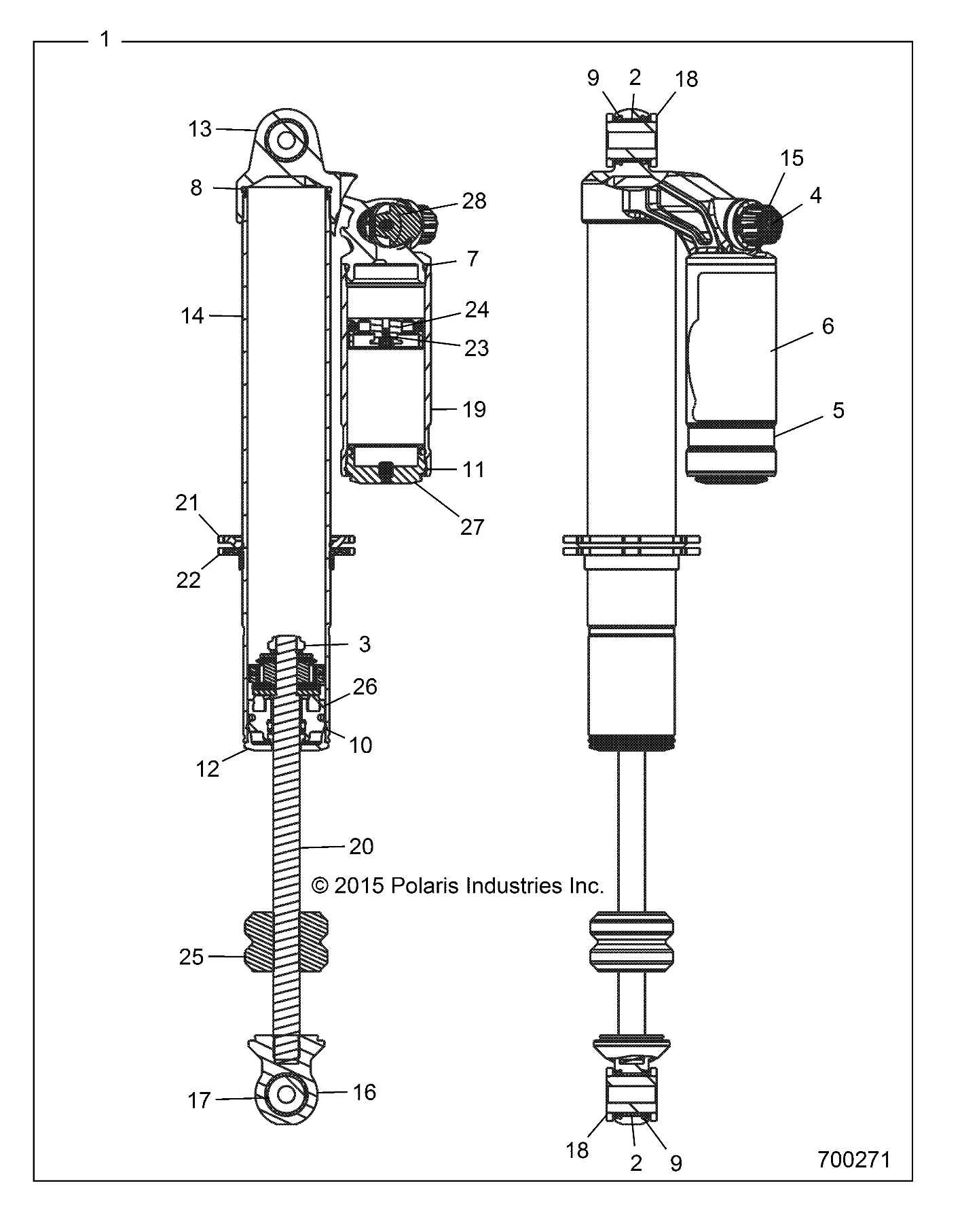 SUSPENSION, FRONT SHOCK INTERNALS - Z18VBE87F2/S87C2 (700271)