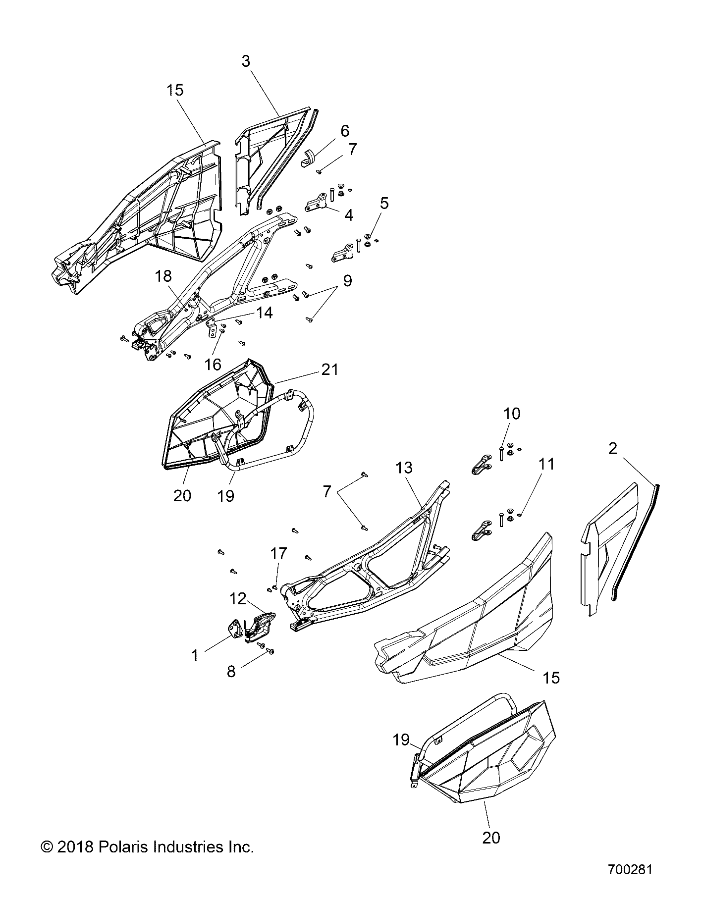 BODY, DOORS - Z17VDM99AB (700281)