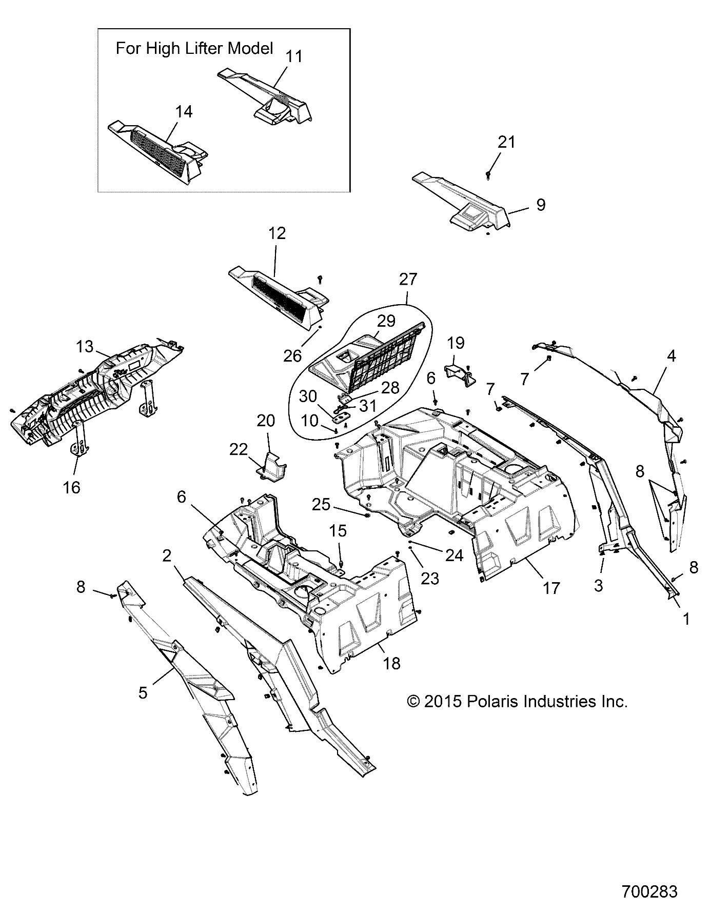 BODY, REAR RACK AND FENDERS - Z17VD_99AB/AK/AM/AW/LW/AZ/AP (700283)