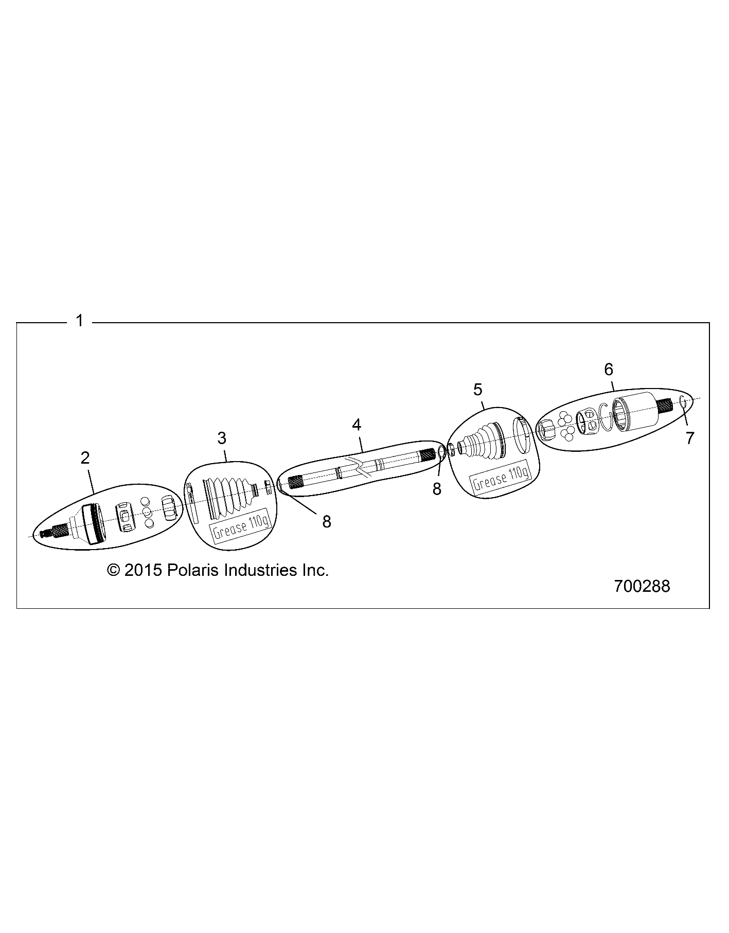 DRIVE TRAIN, HALF SHAFT, REAR - Z21S1E99AR/BR (700288)