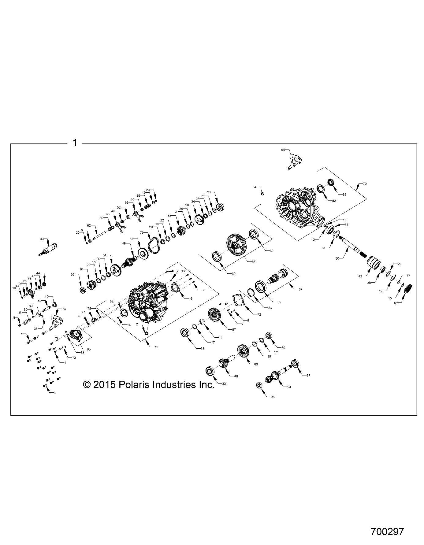 DRIVE TRAIN, MAIN GEARCASE INTERNALS - Z16VFE99AF/AS/AM (700297)