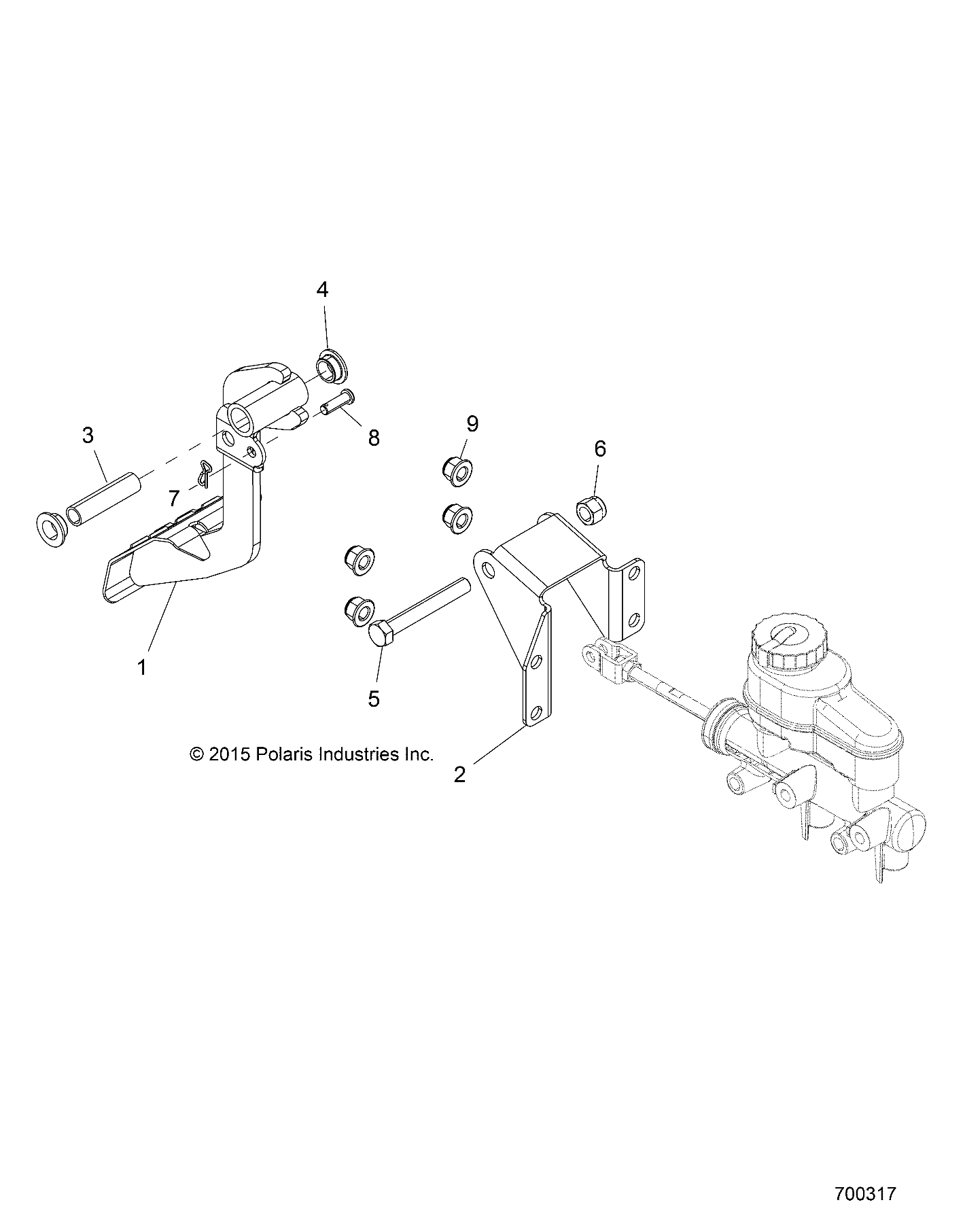 BRAKES, PEDAL AND MASTER CYLINDER - R18RNA57B1/B9/EBV (700317)